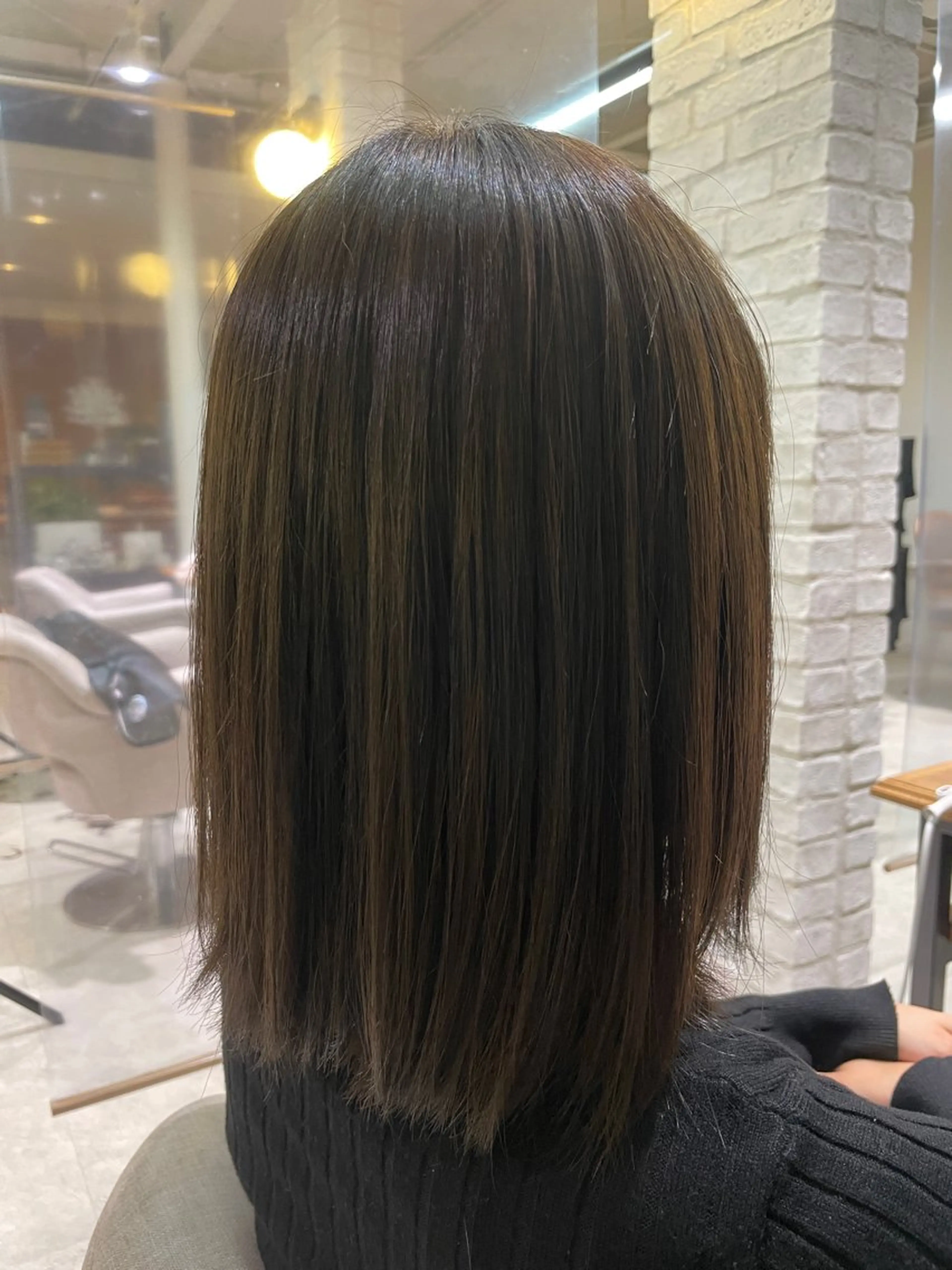 ミディアム カラー カット ヘアカラー Tanaka Aoiのヘアスタイル