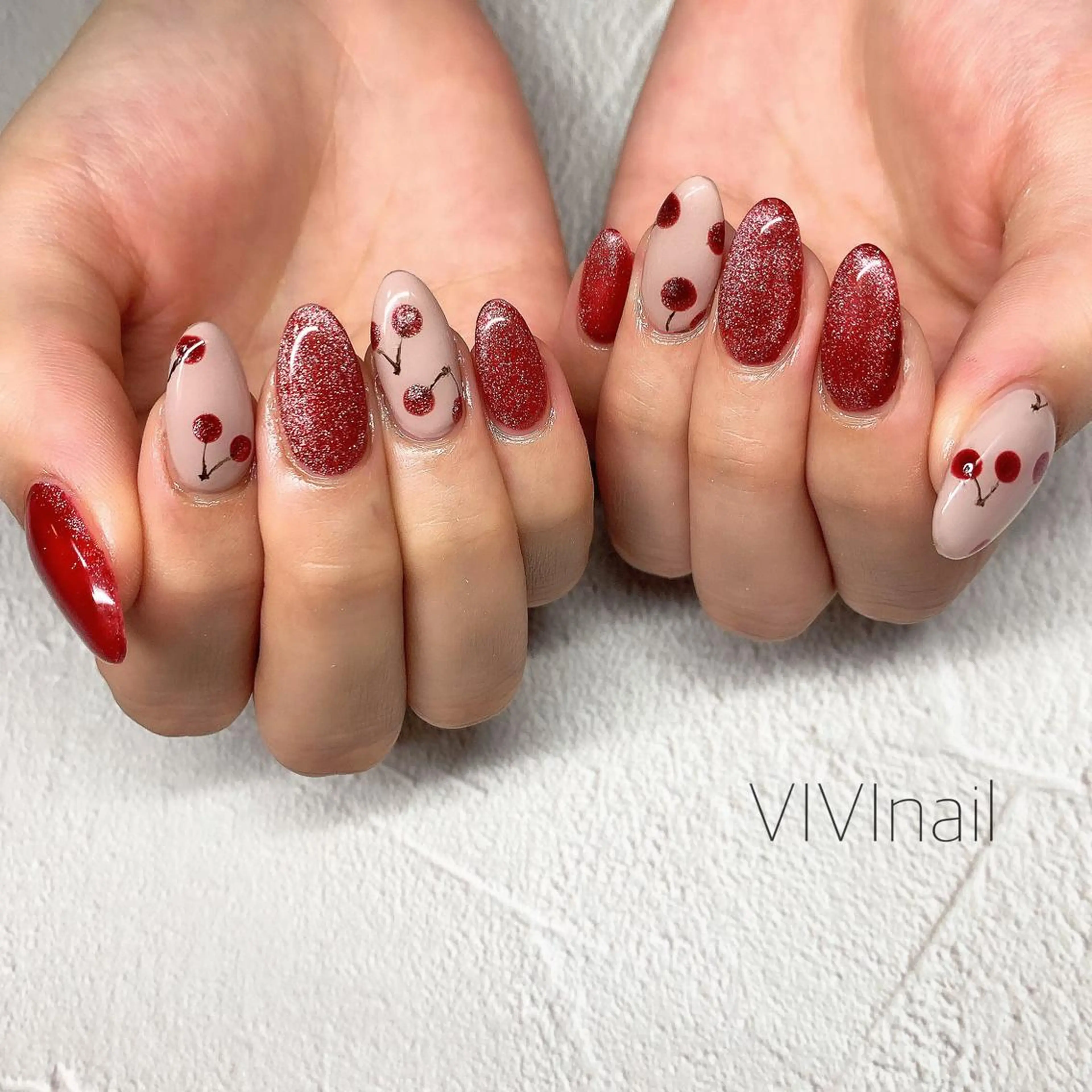 ネイル マグネットネイル ハンドネイル vivi nailのネイルデザイン