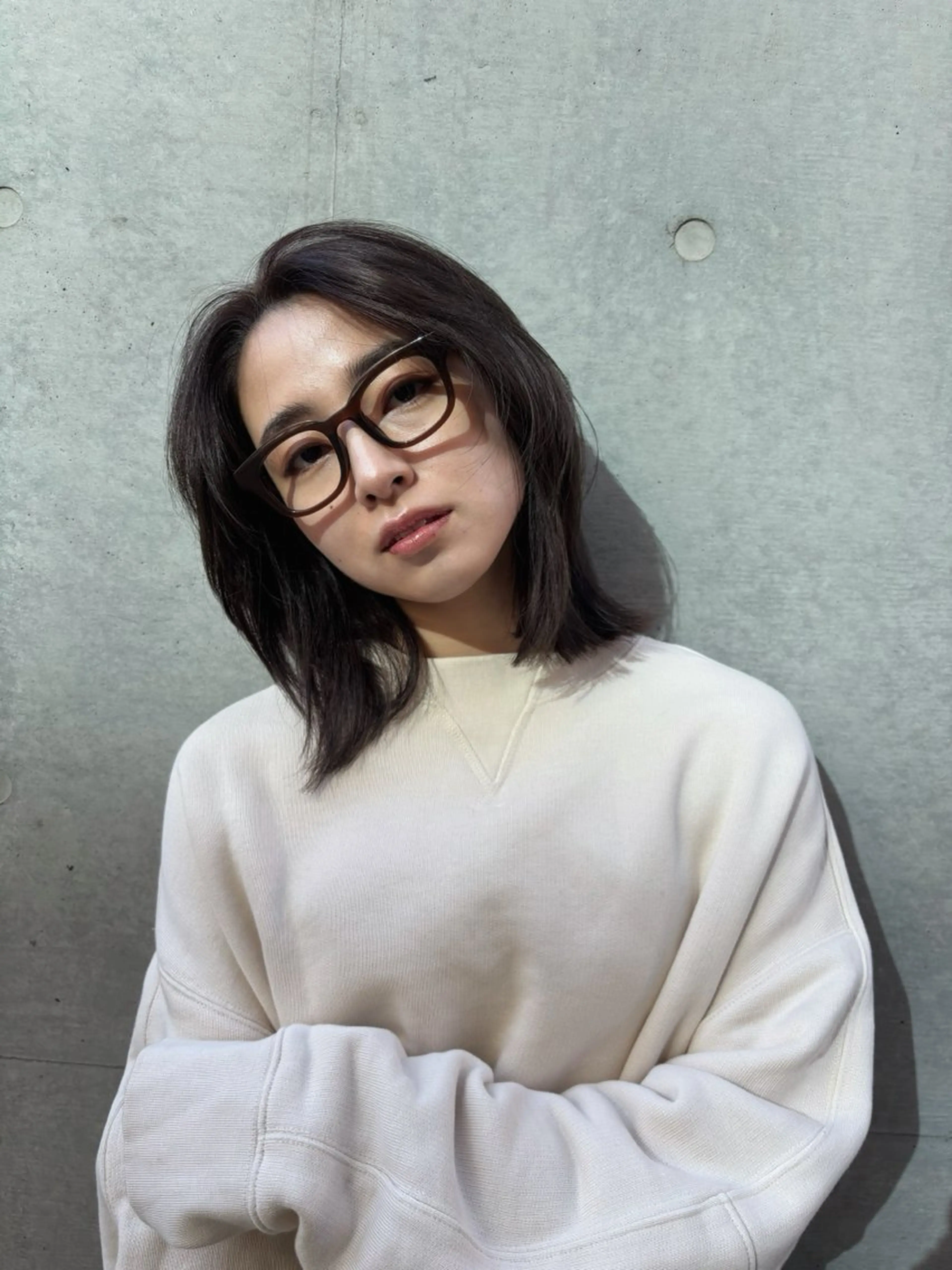 ミディアム ミディアムレイヤー レイヤーカット カット ヘアカラー ボブ/ミディアム 親しみやすさ/さくらのヘアスタイル