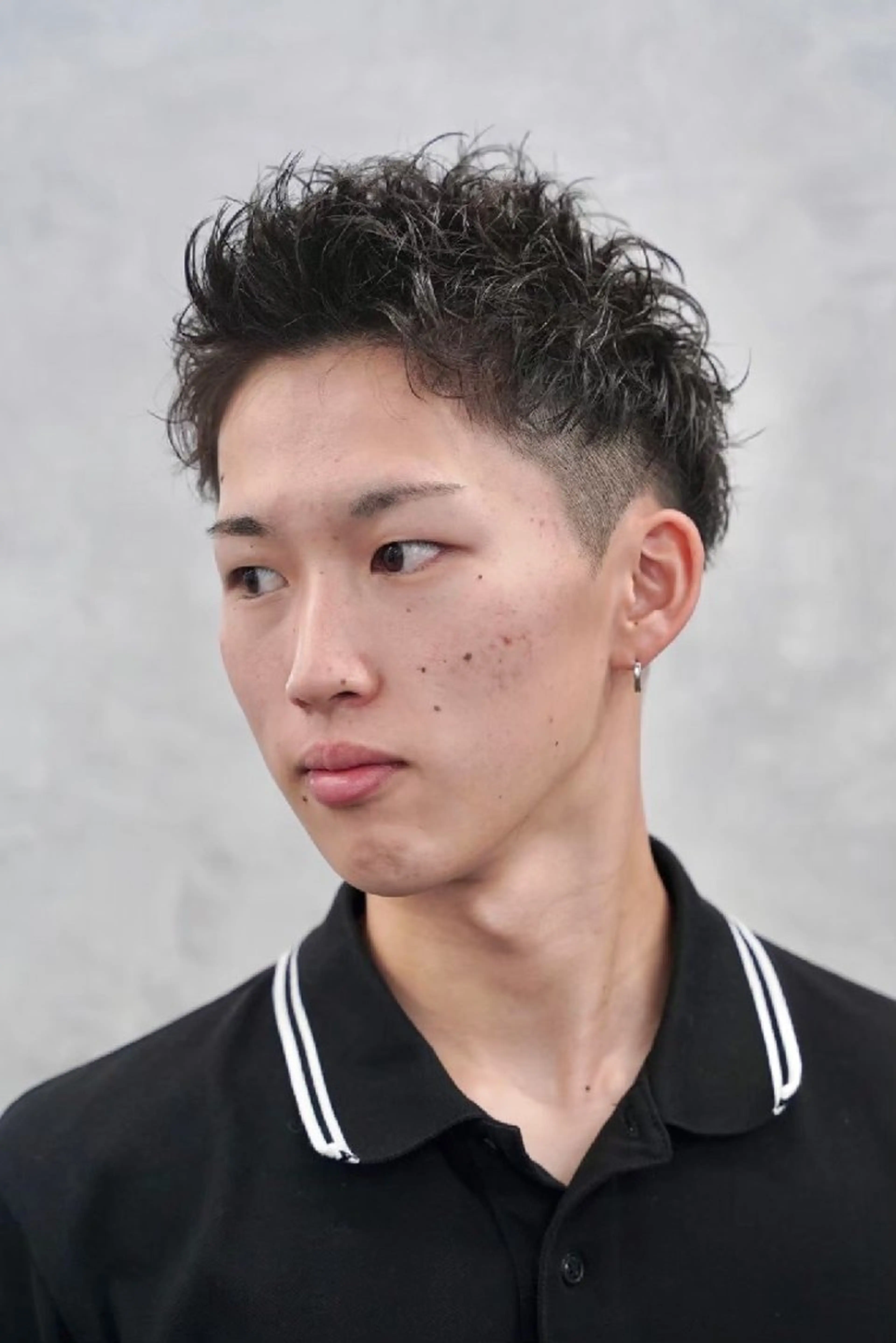 ショート メンズ パーマ アップバング ショートヘア パーマ特化 スタイリスト石田のヘアスタイル