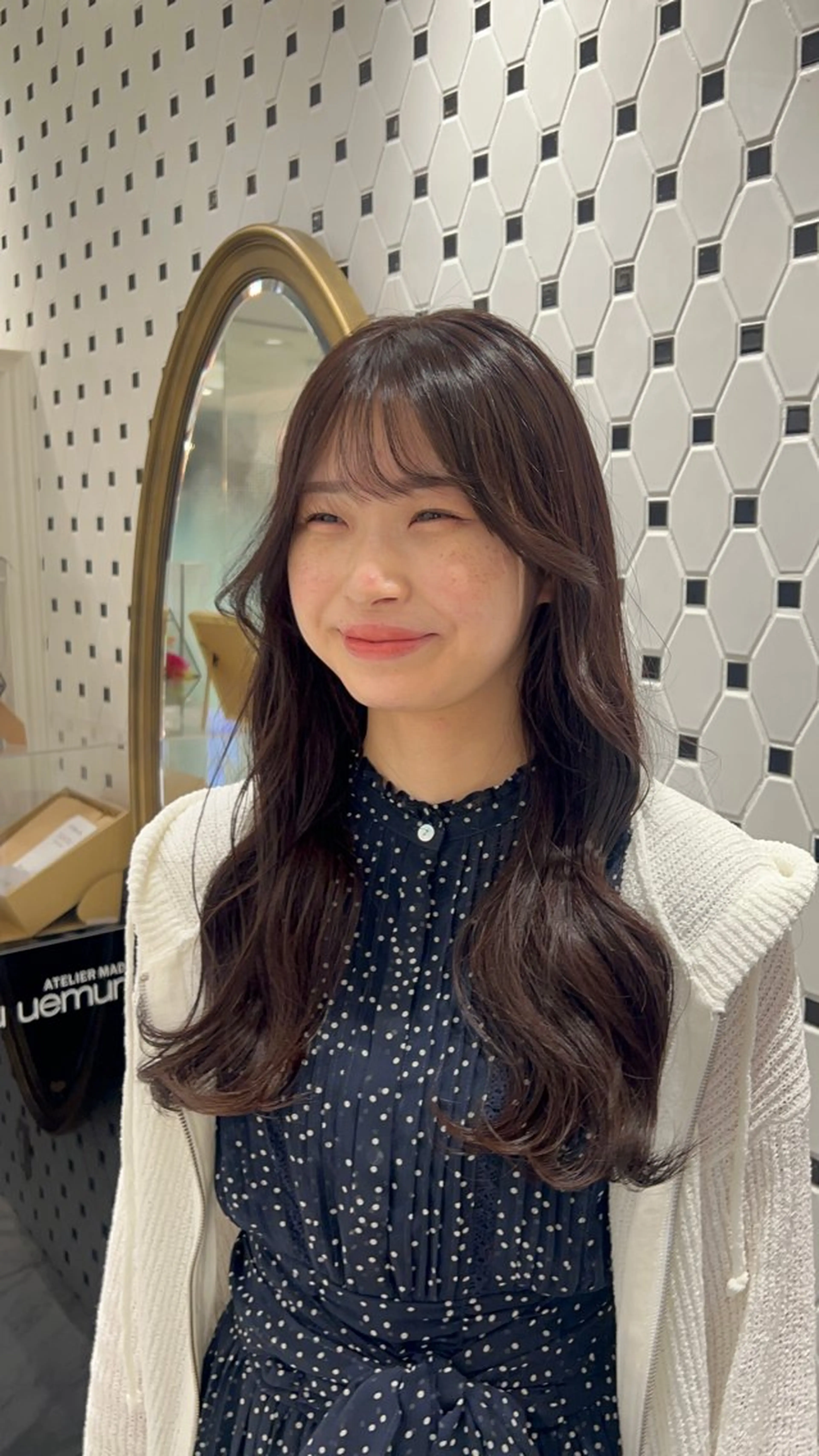 ロング カラー ヘアカラー トリートメント コテ巻き風パーマ 銀座RINOSEのヘアスタイル