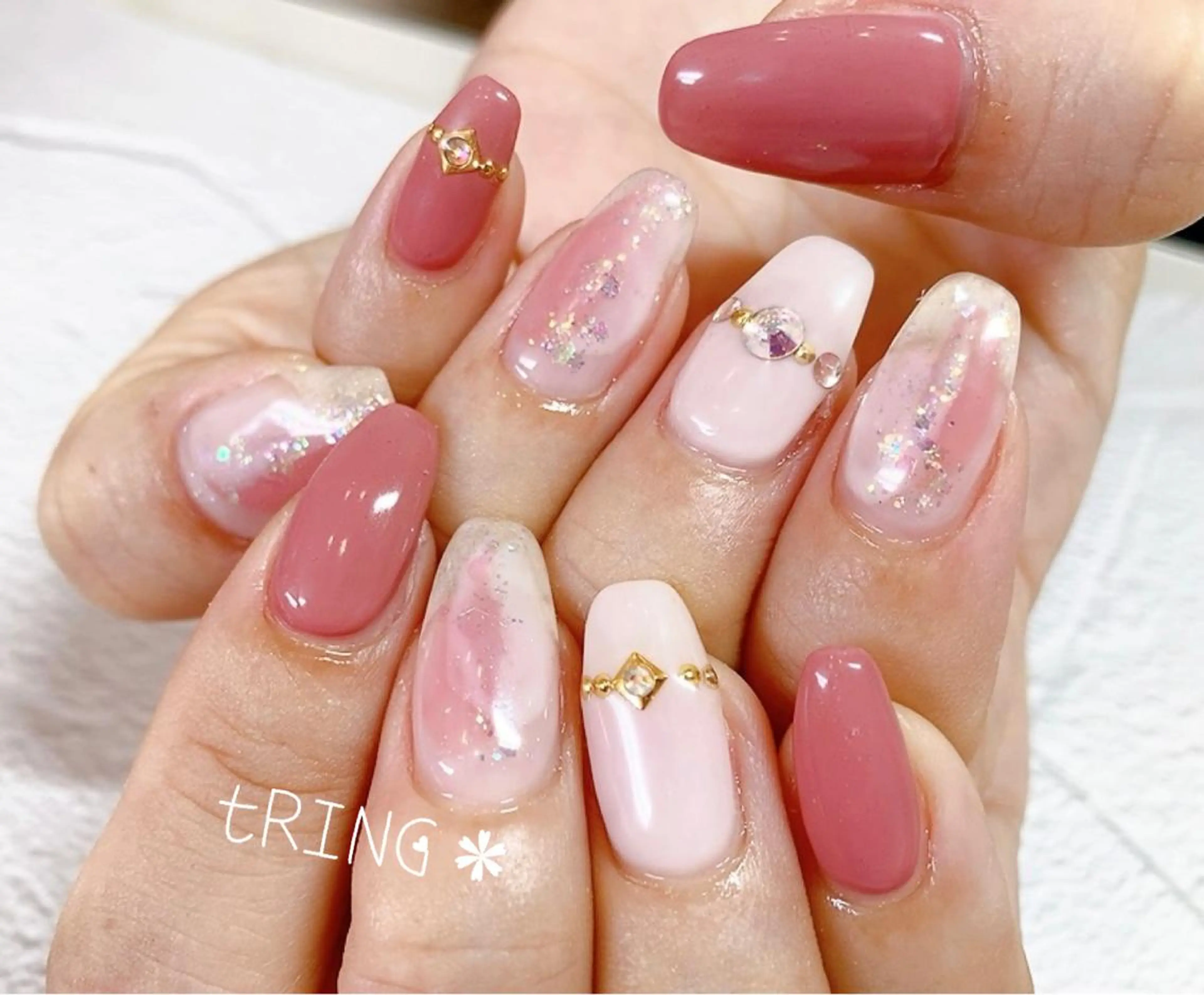 ネイル ハンドネイル tRING＊ しいの木台のネイルデザイン