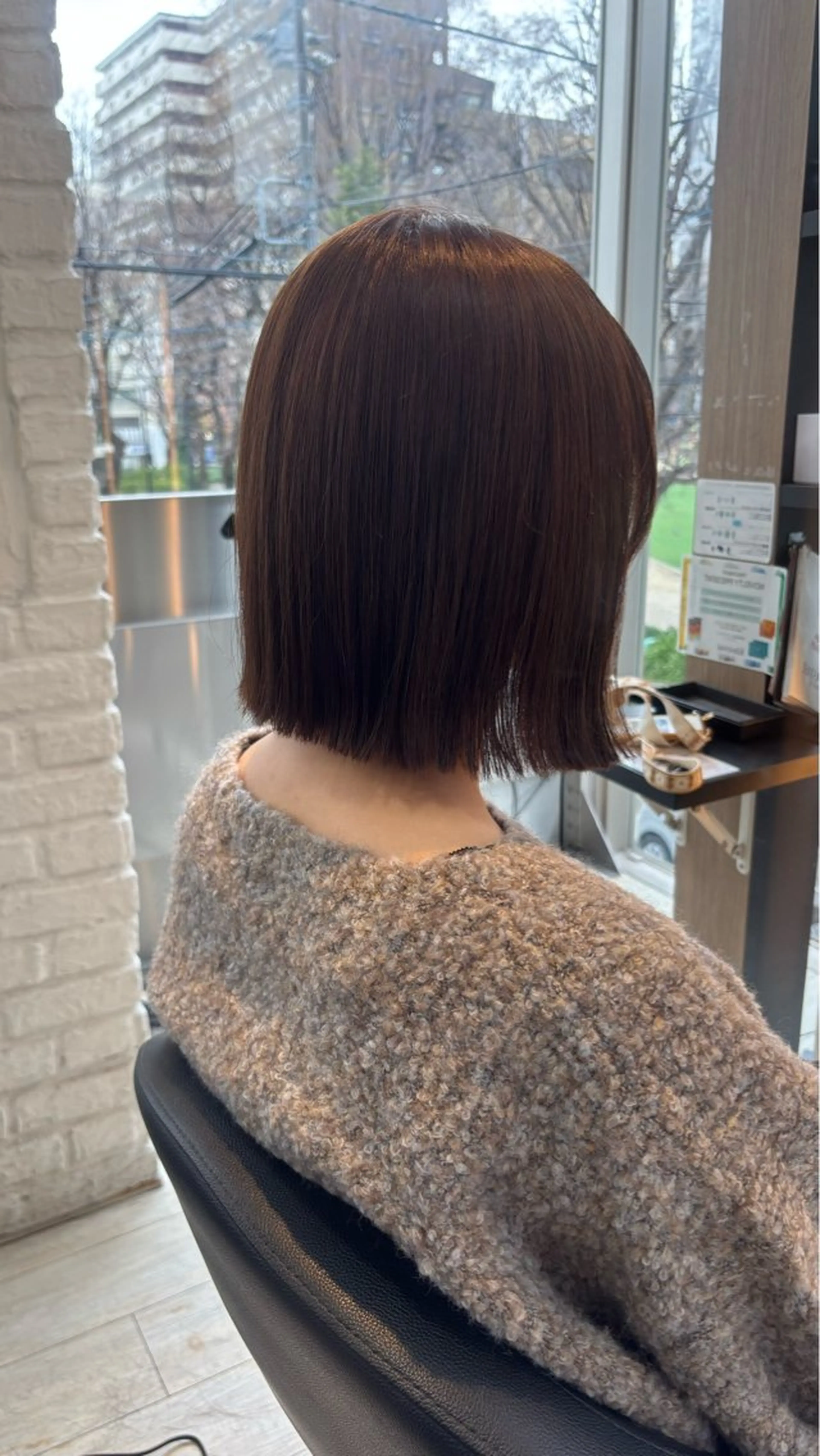 カラー ブラウンカラー ボブ 髪質改善 カット ヘアカラー トリートメント miyu/ボブ/ 透明感カラー/栄のヘアスタイル