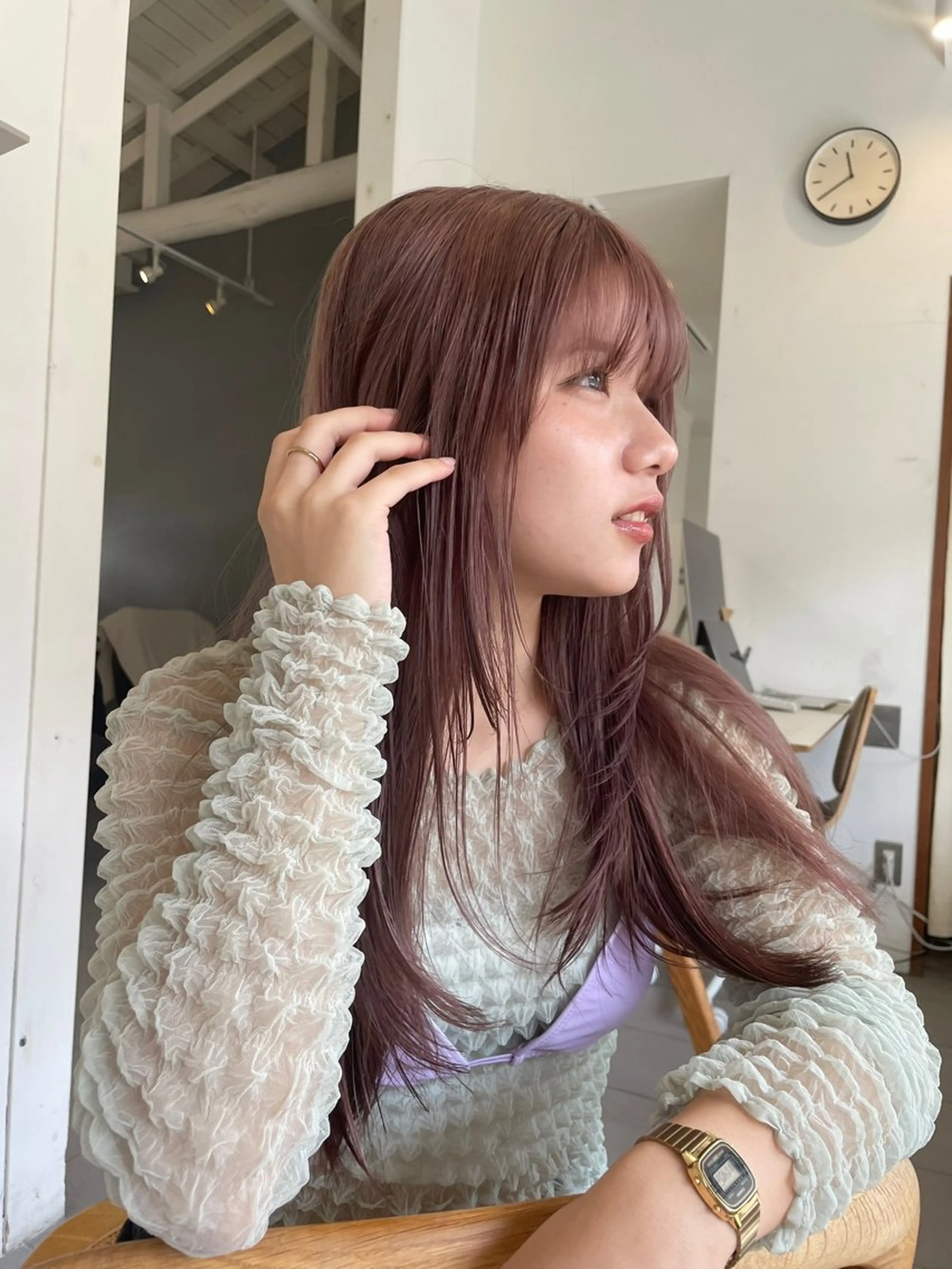 ロング レイヤーカット HITOMI 福岡パーマのヘアスタイル
