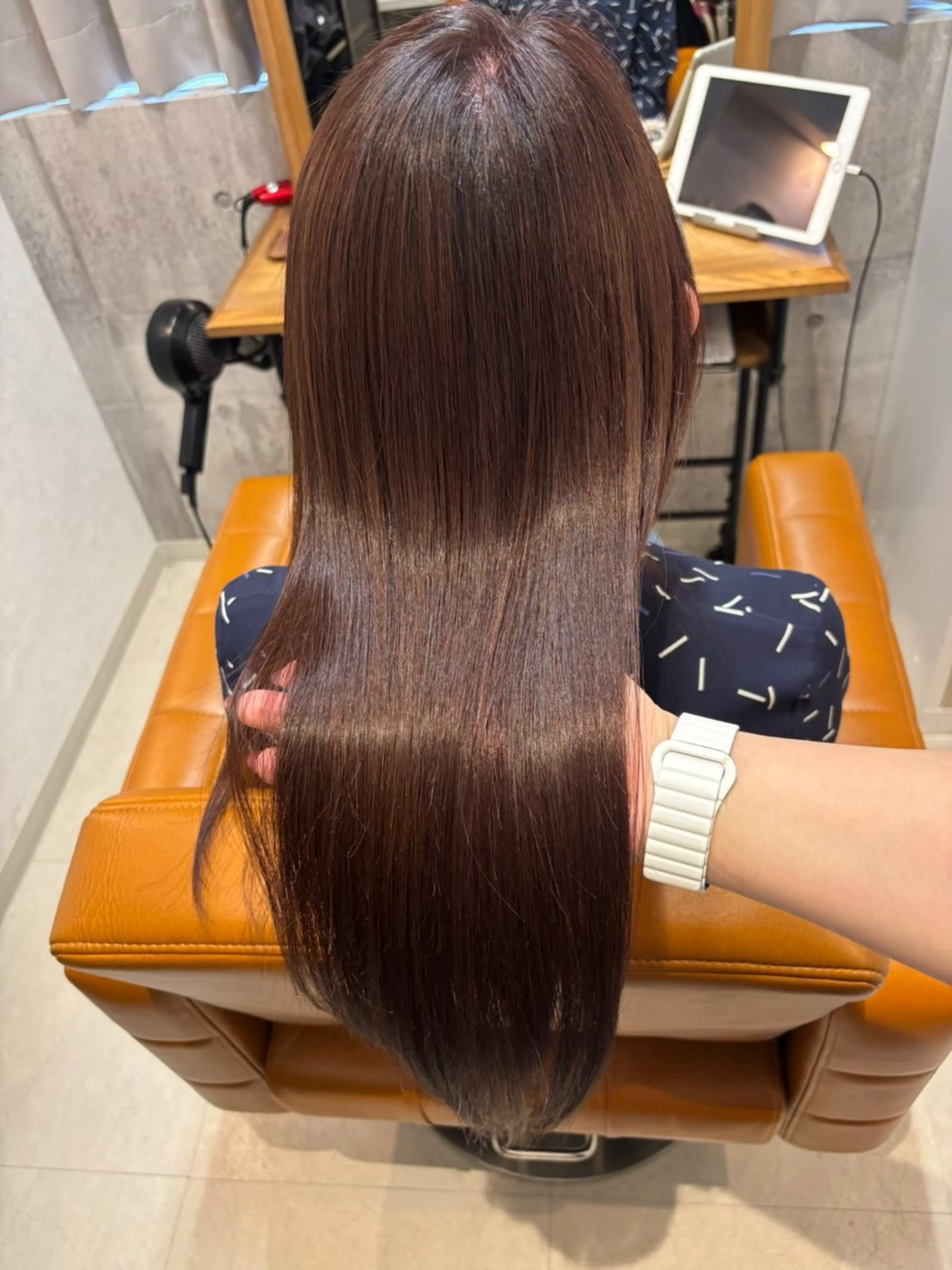 縮毛矯正 トリートメント 【完全個室】髪質改善 暖色カラー/山崎唯奈のヘアスタイル