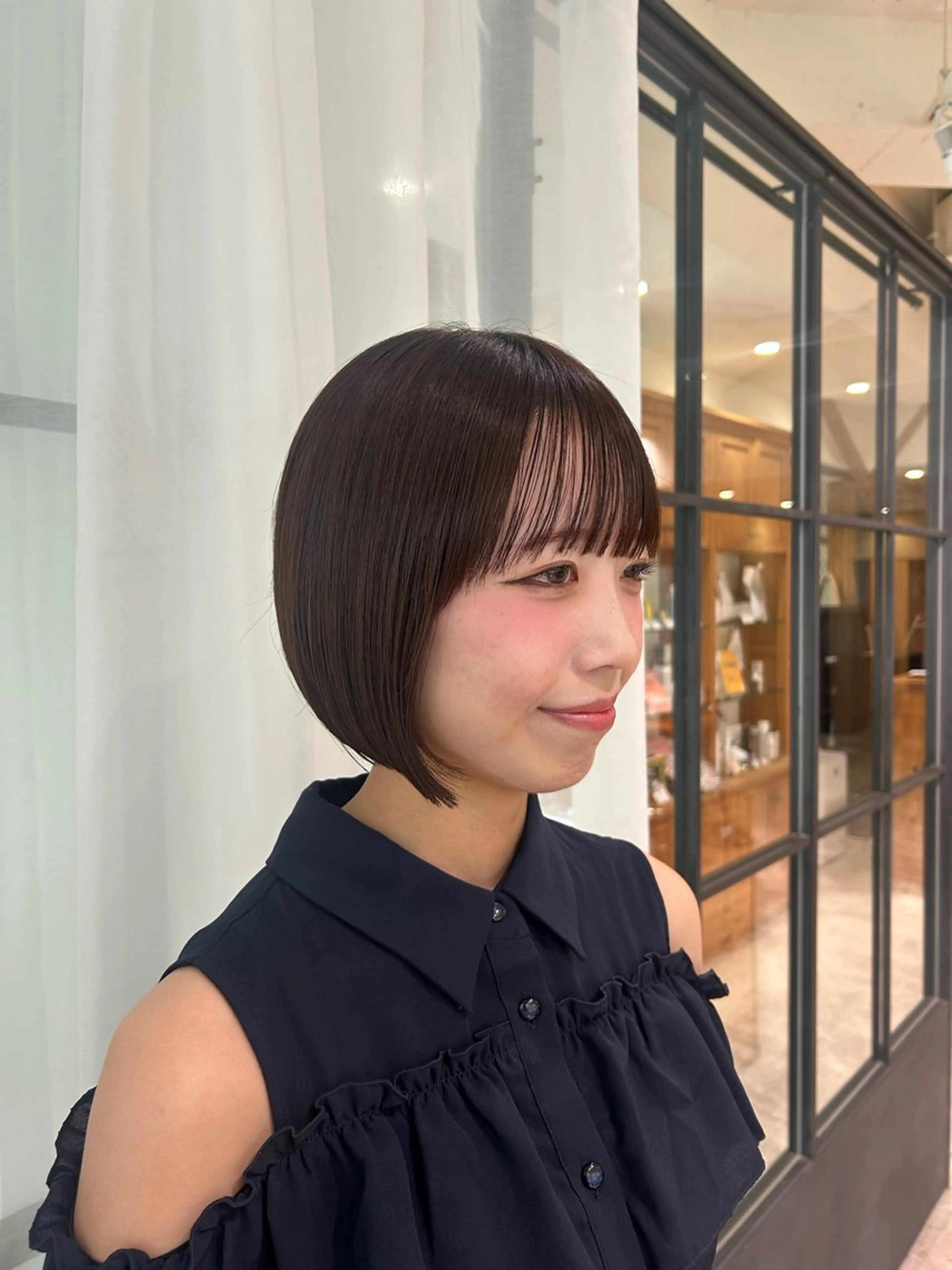 ショート ボブ 小顔カット カット Lumier de mashu所属・nana/ボブ/ レイヤー/メンズのヘアスタイル