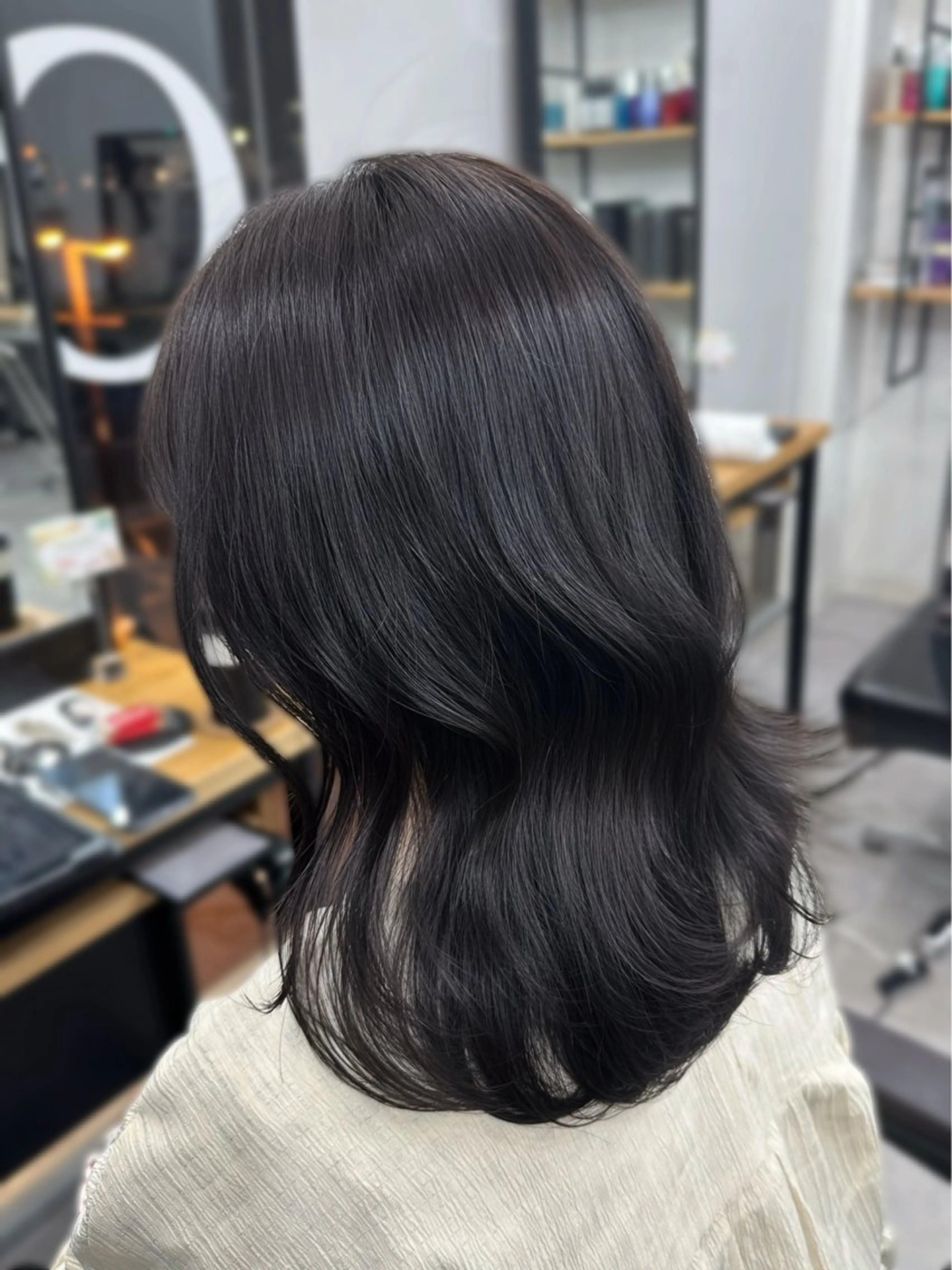 ミディアム カラー 透明感カラー 木村 美紅のヘアスタイル