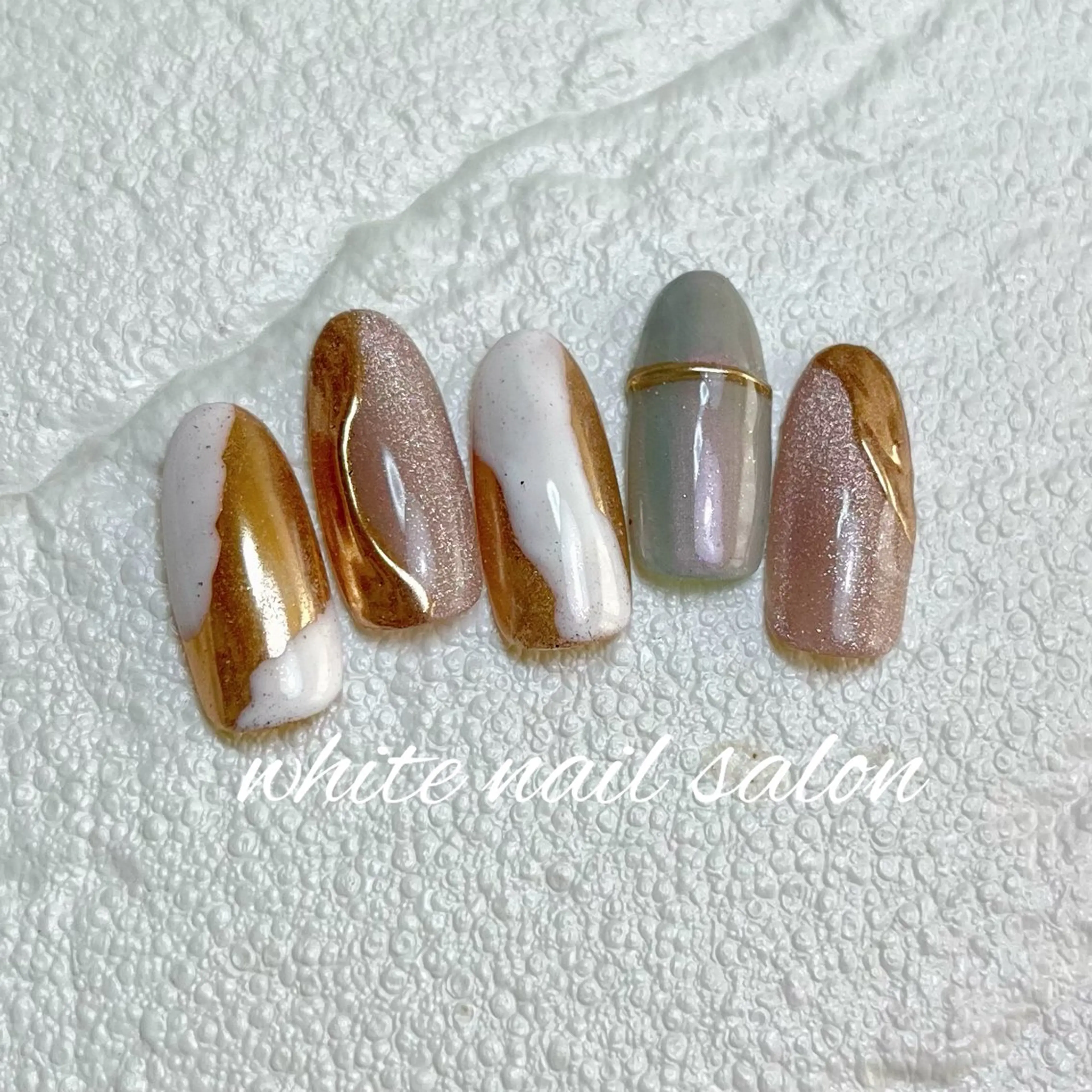 ネイル ラメ(グリッター) ハンドネイル white nail salonのネイルデザイン