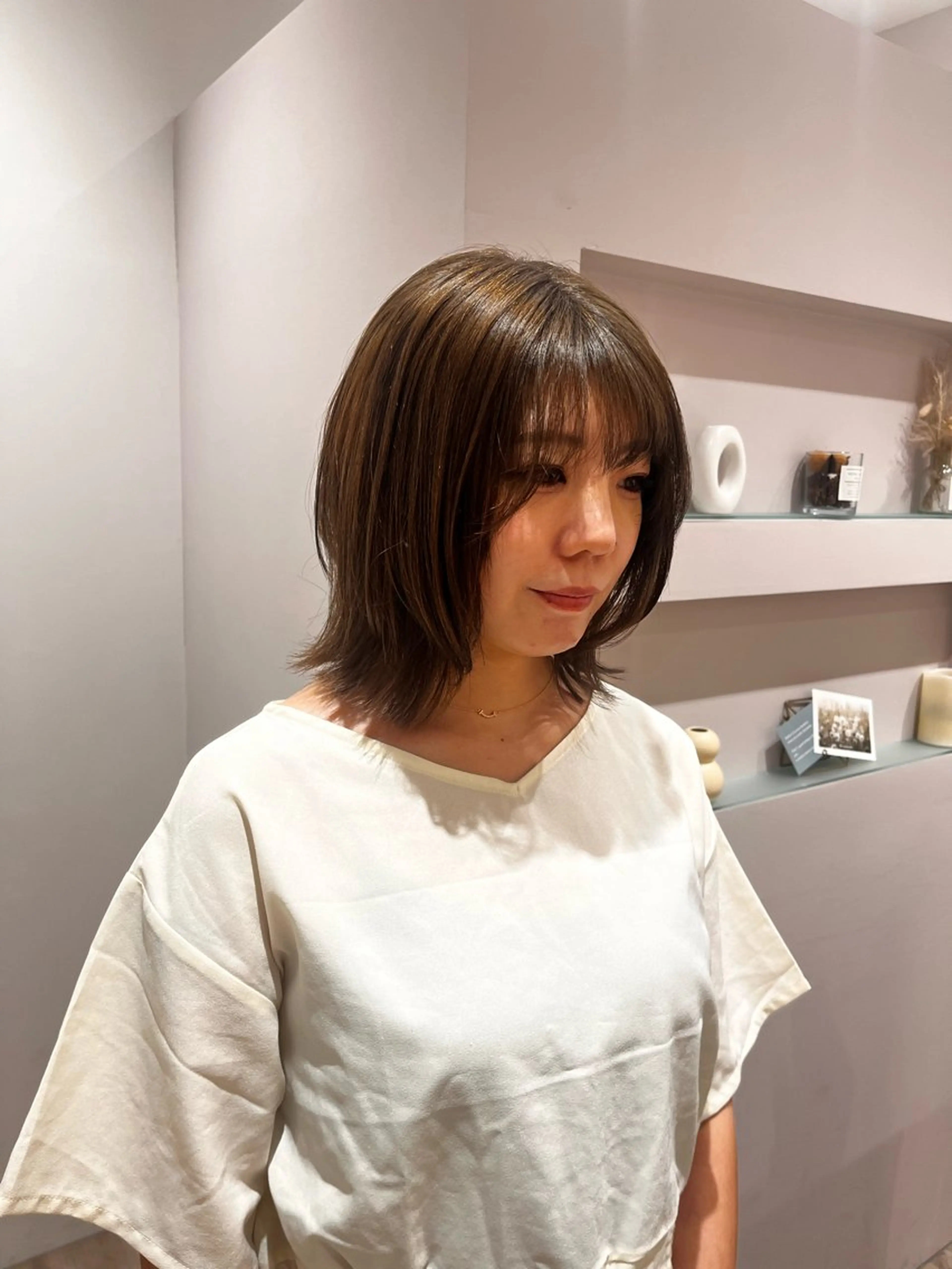 ミディアム くびれヘア Rosierbleu 道正のヘアスタイル