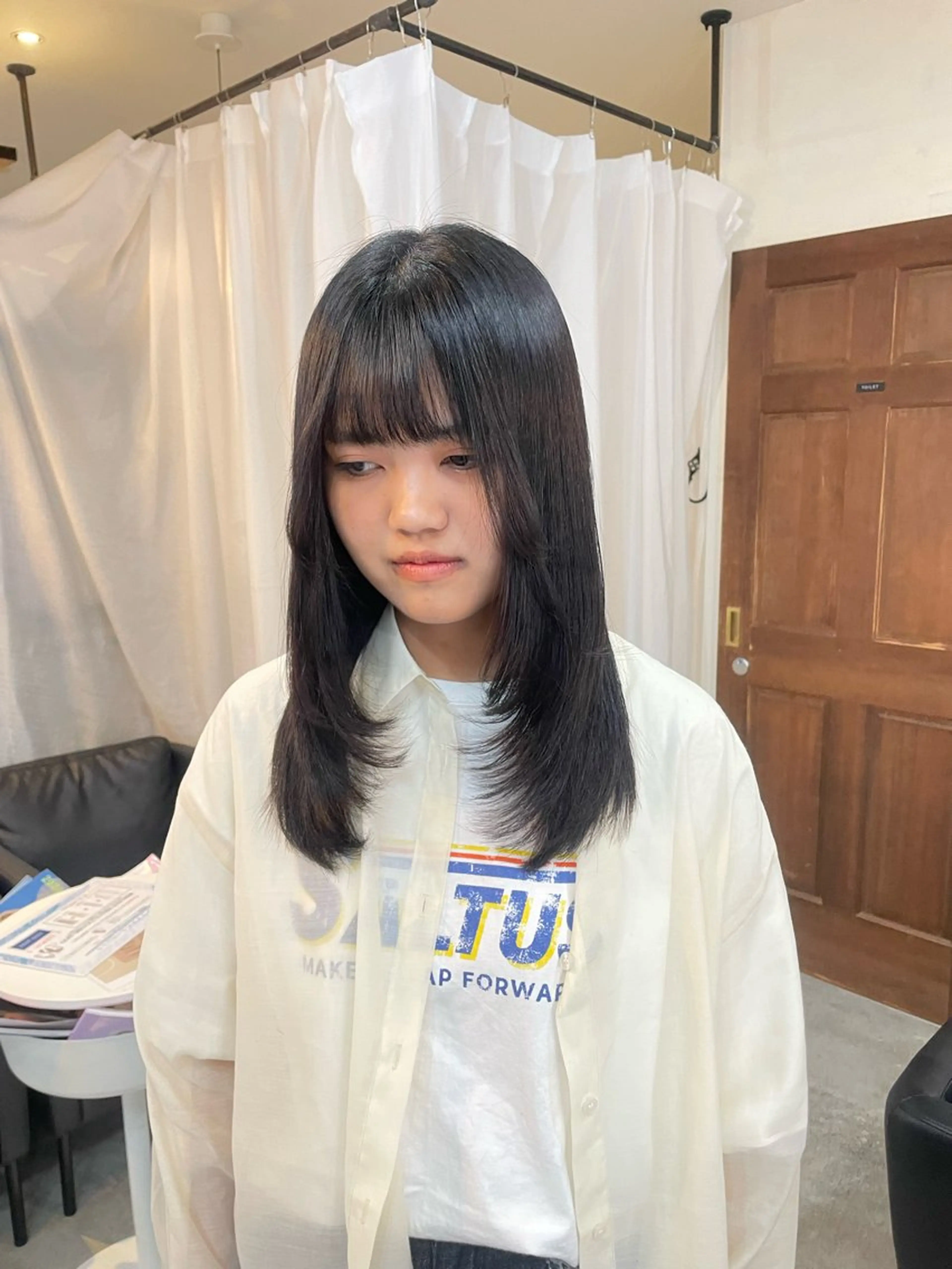 ミディアム 顔周りカット 🎀サヤカ🎀のヘアスタイル