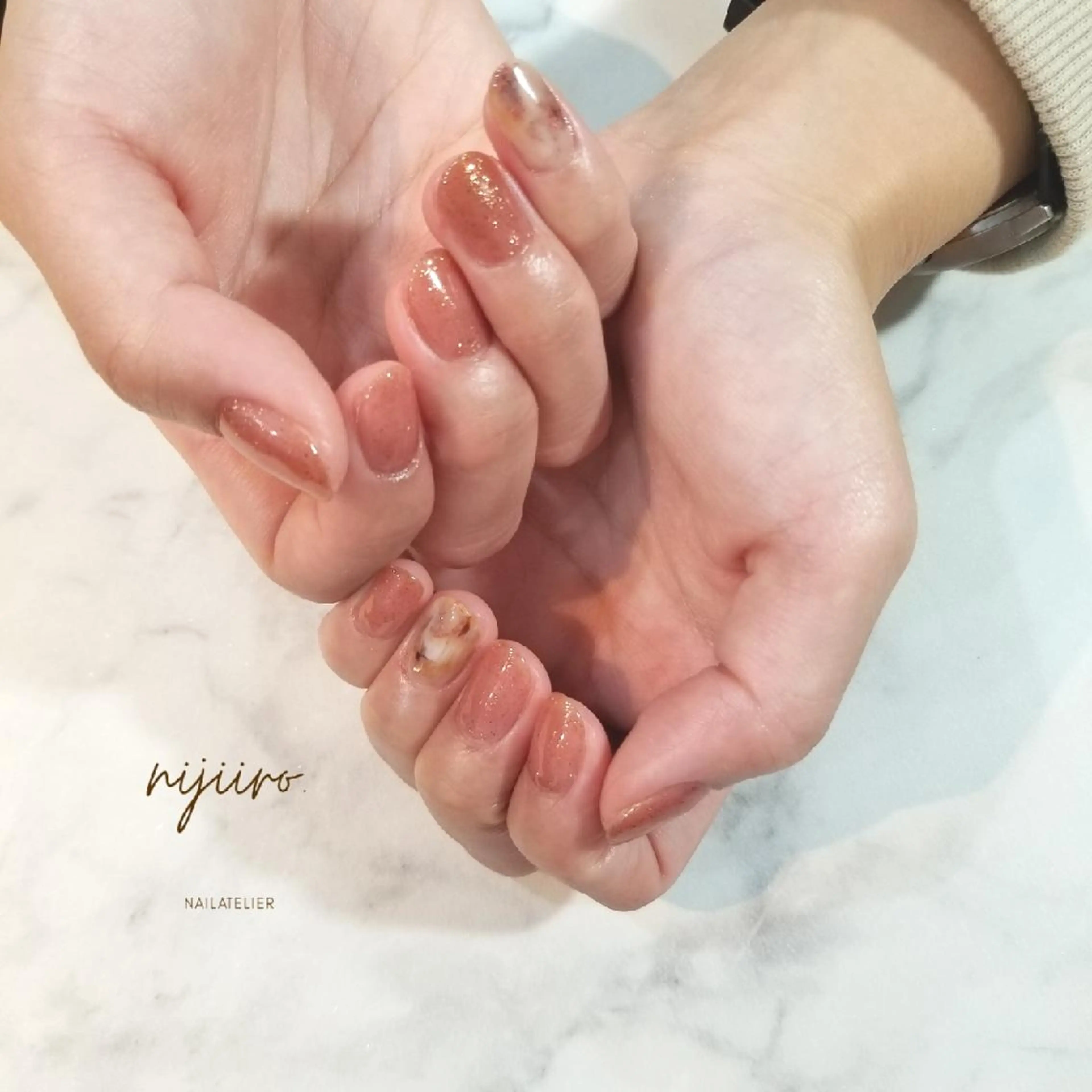 ネイル ハンドネイル nailatelier nijiiro.所属・nijiiro🌈 サトウのネイルデザイン