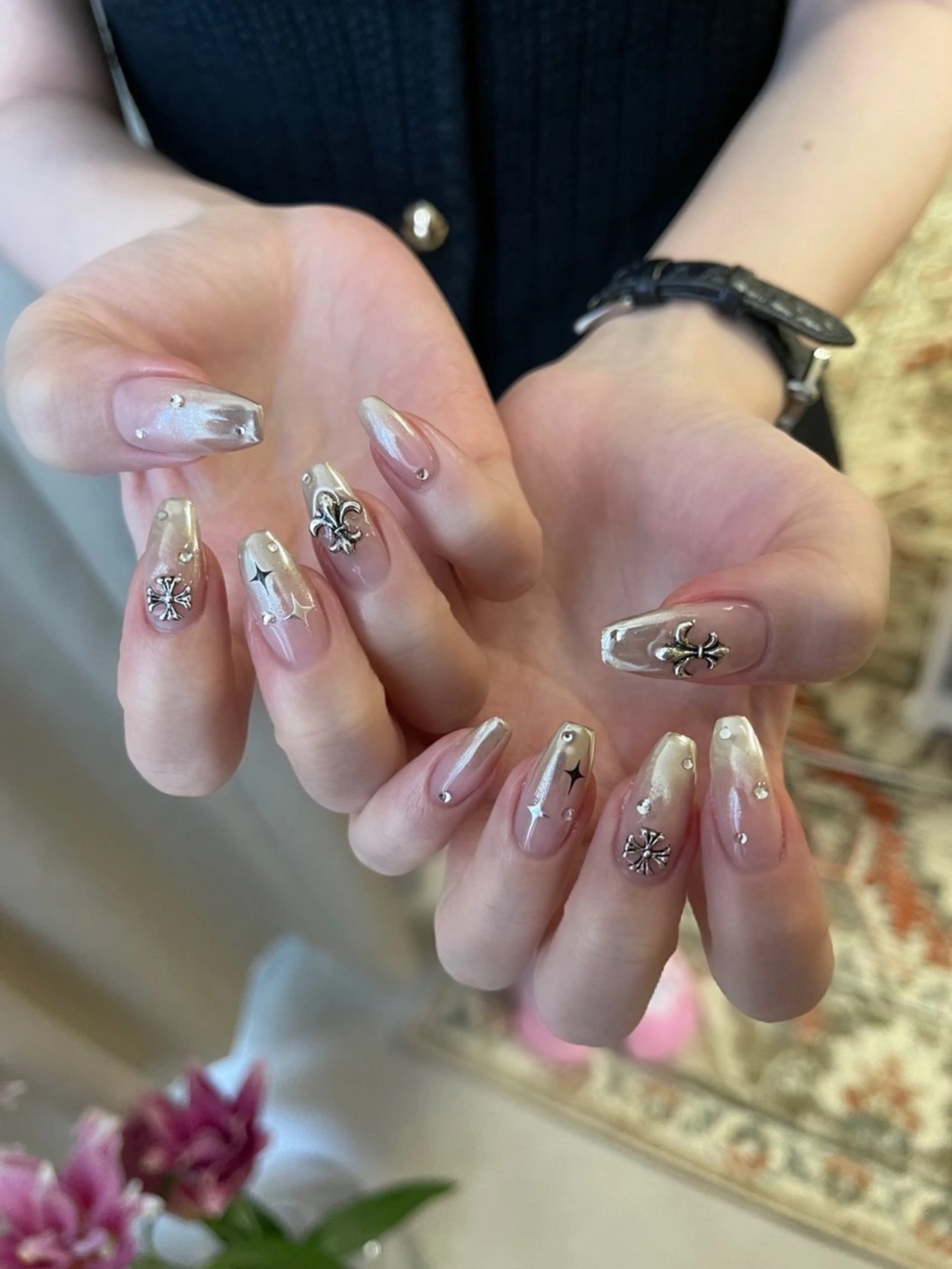 ネイル グラデーション ミラーネイル ハンドネイル フットネイル Utopia nail_のネイルデザイン