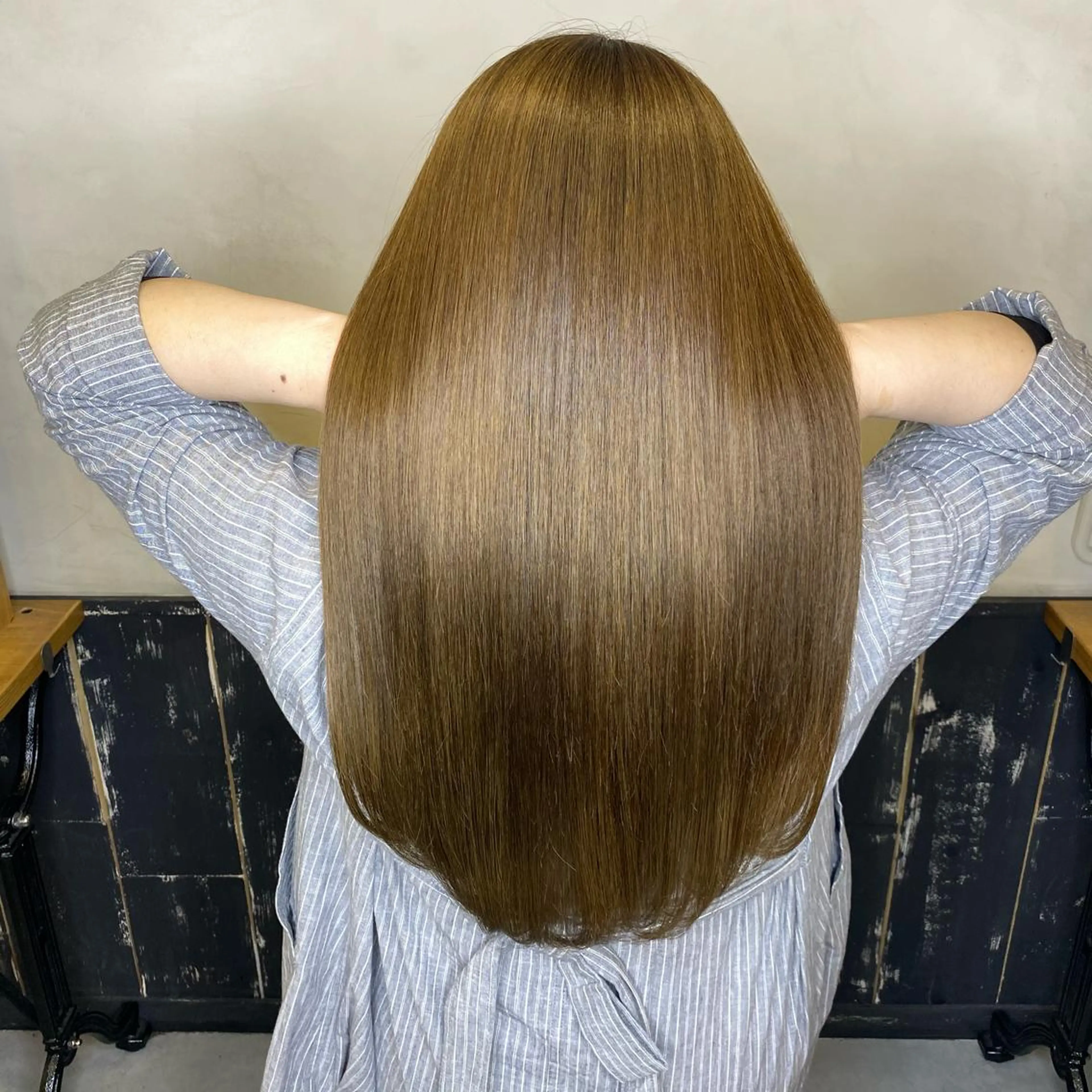 ロング カラー ブリーチ 髪質改善 縮毛矯正 カット ヘアカラー 縮毛矯正 トリートメント AUBE HAIRazul吉祥寺所属・綺麗な髪質にしたい方 限定🌈清水　祥のヘアスタイル