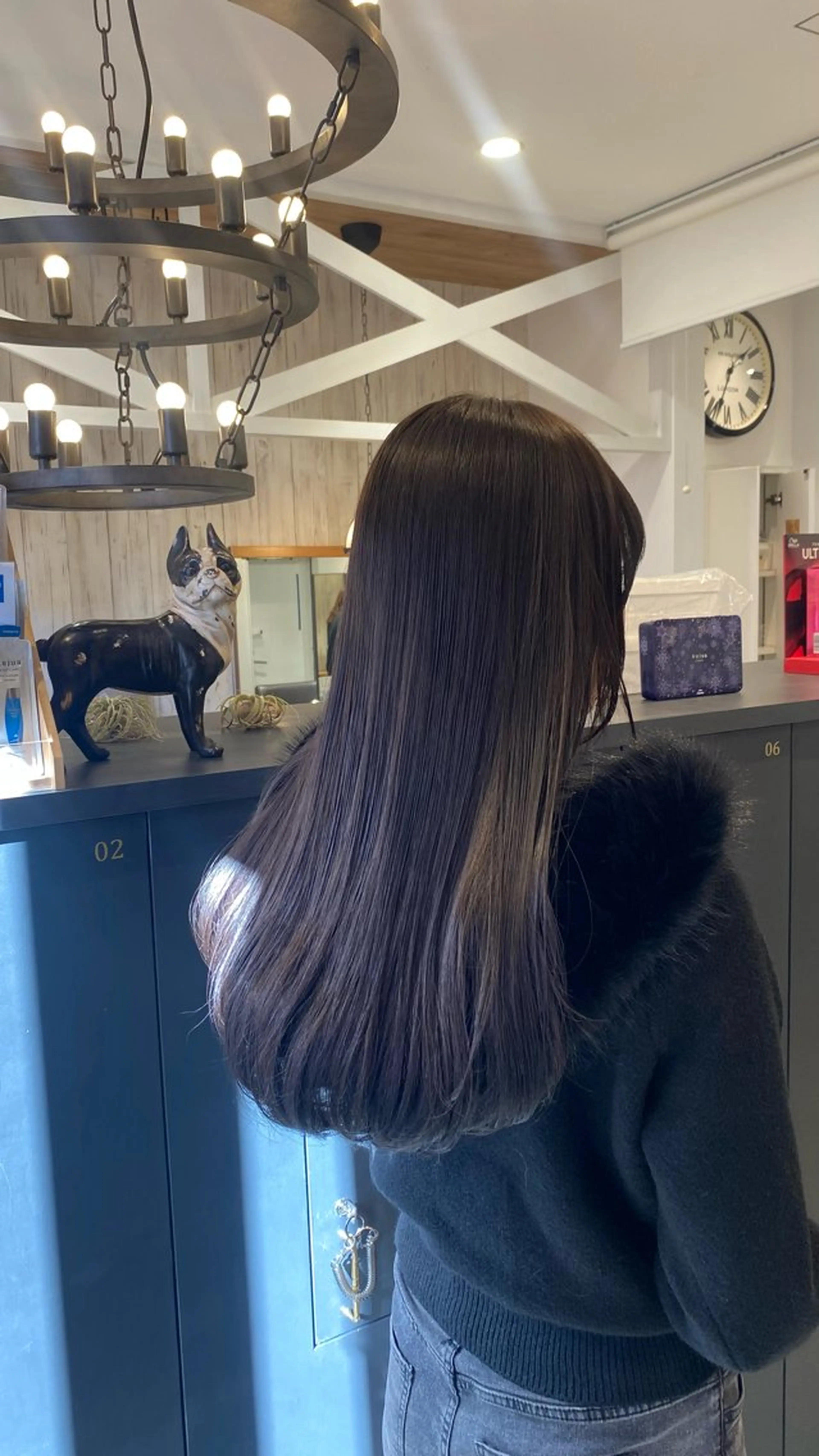 ロング カラー グレージュ ラベンダーカラー ラベンダーグレージュ ラベンダーグレー ヘアカラー 柴田 枝利子のヘアスタイル