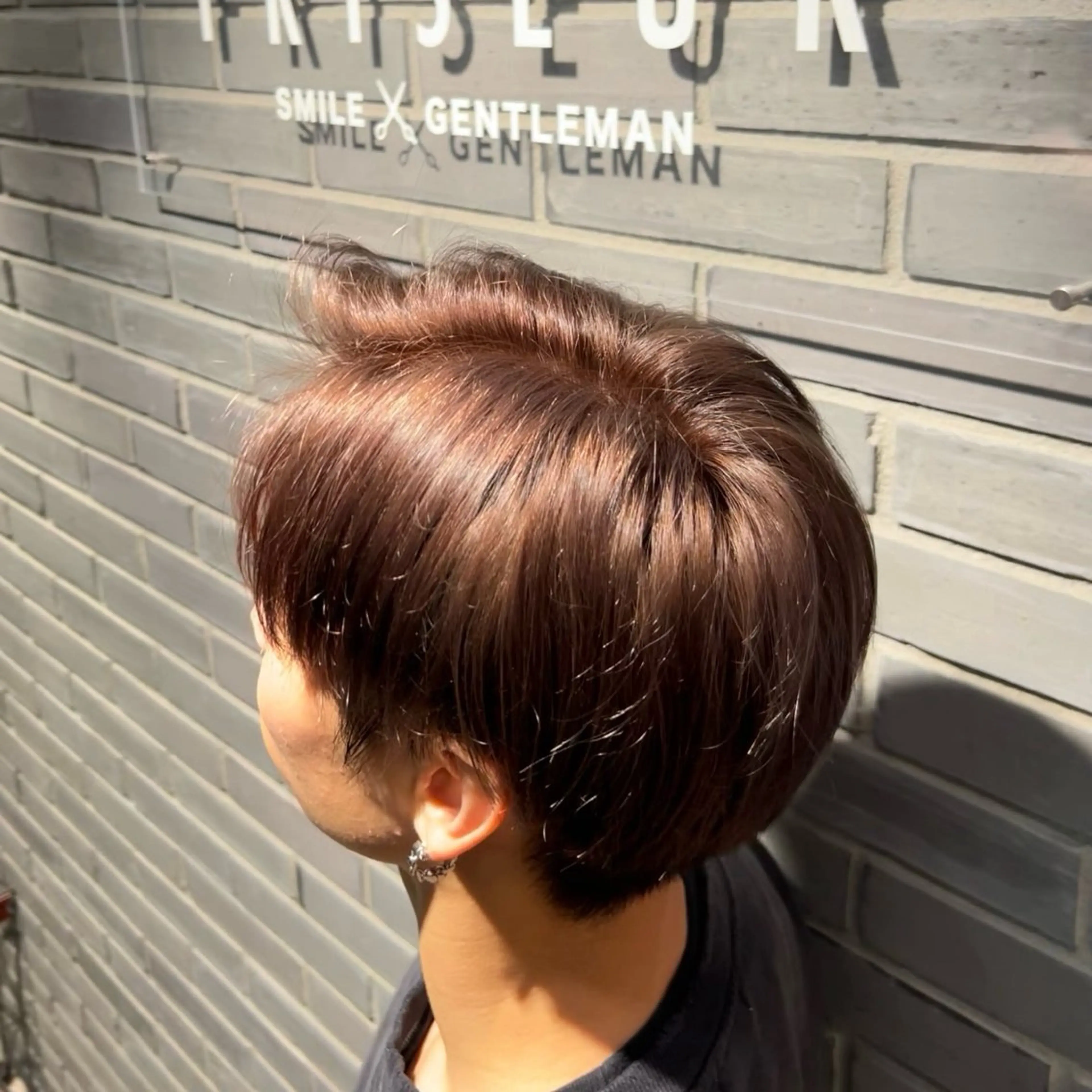 ミディアム カラー ヘアアレンジ メンズ ブラウンカラー 透明感カラー カット ヘアカラー FRISEUR/山本 美芽のヘアスタイル