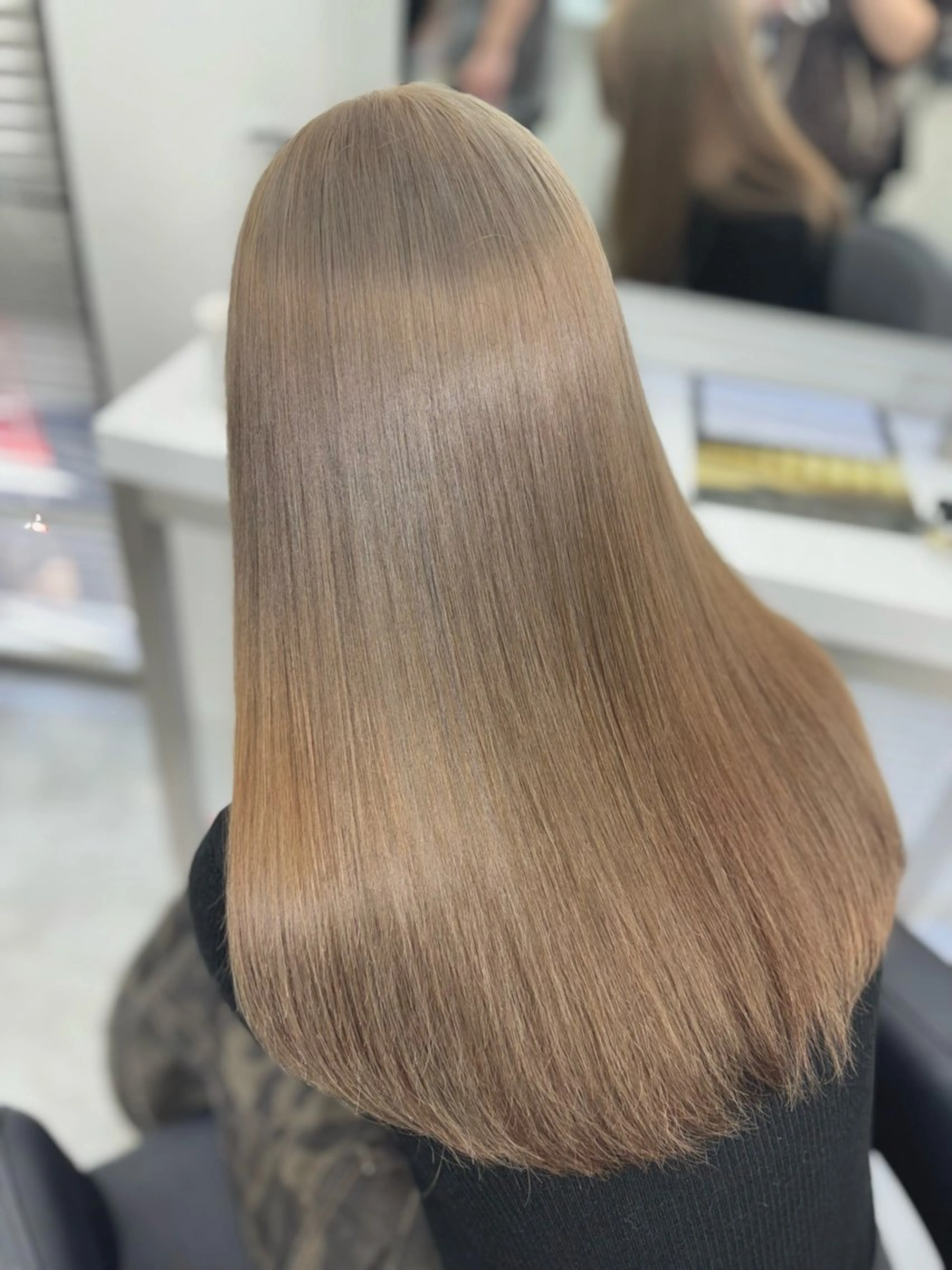 セミロング カラー ヘアカラー ヘッドスパ ヘアセット 🫧韓国風透明感 ヘア🫧towaのヘアスタイル