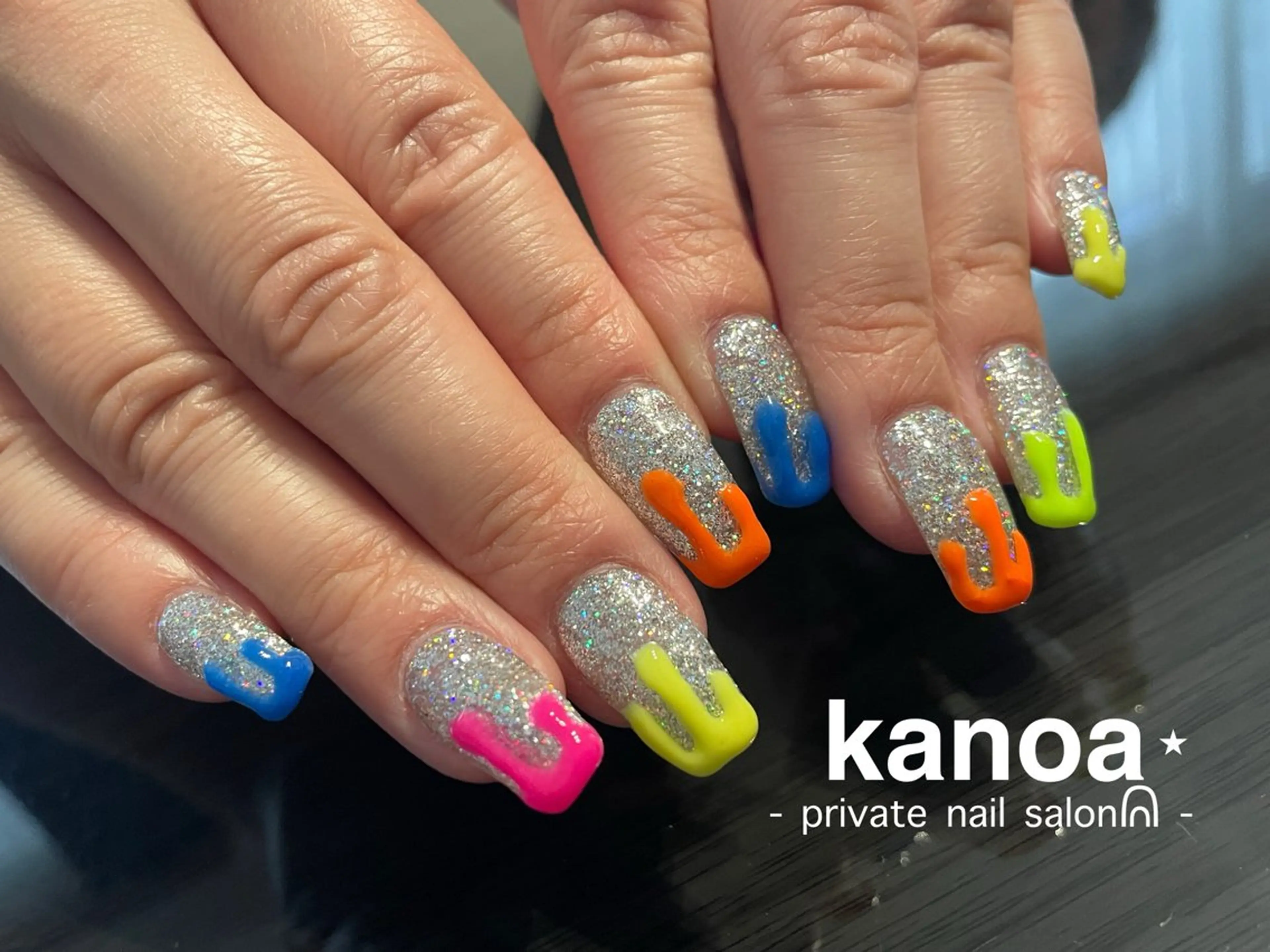 ネイル ラメ(グリッター) 夏ネイル kanoa nailのネイルデザイン