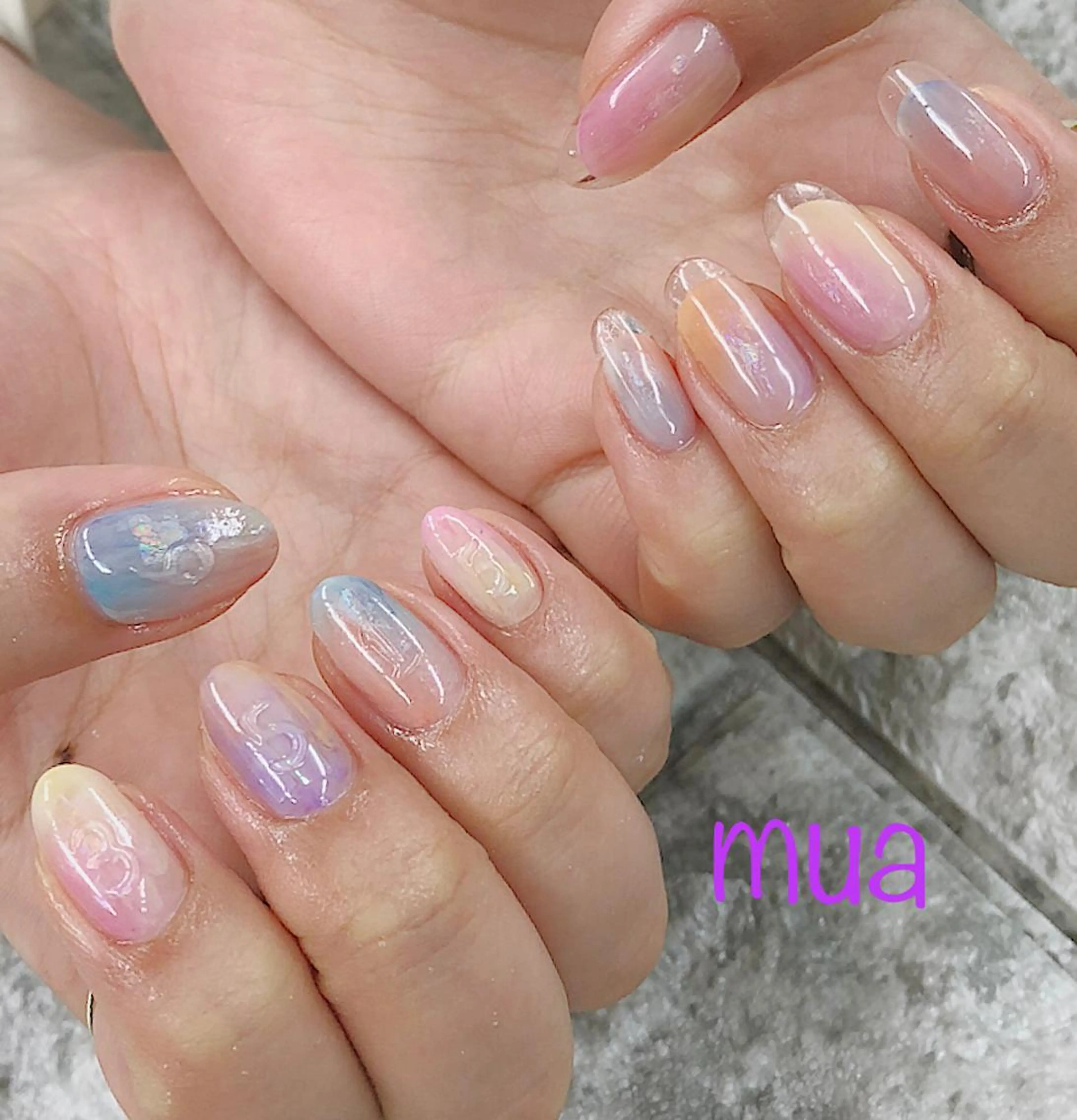 ネイル クリアネイル フレンチネイル mua nail mikiのネイルデザイン