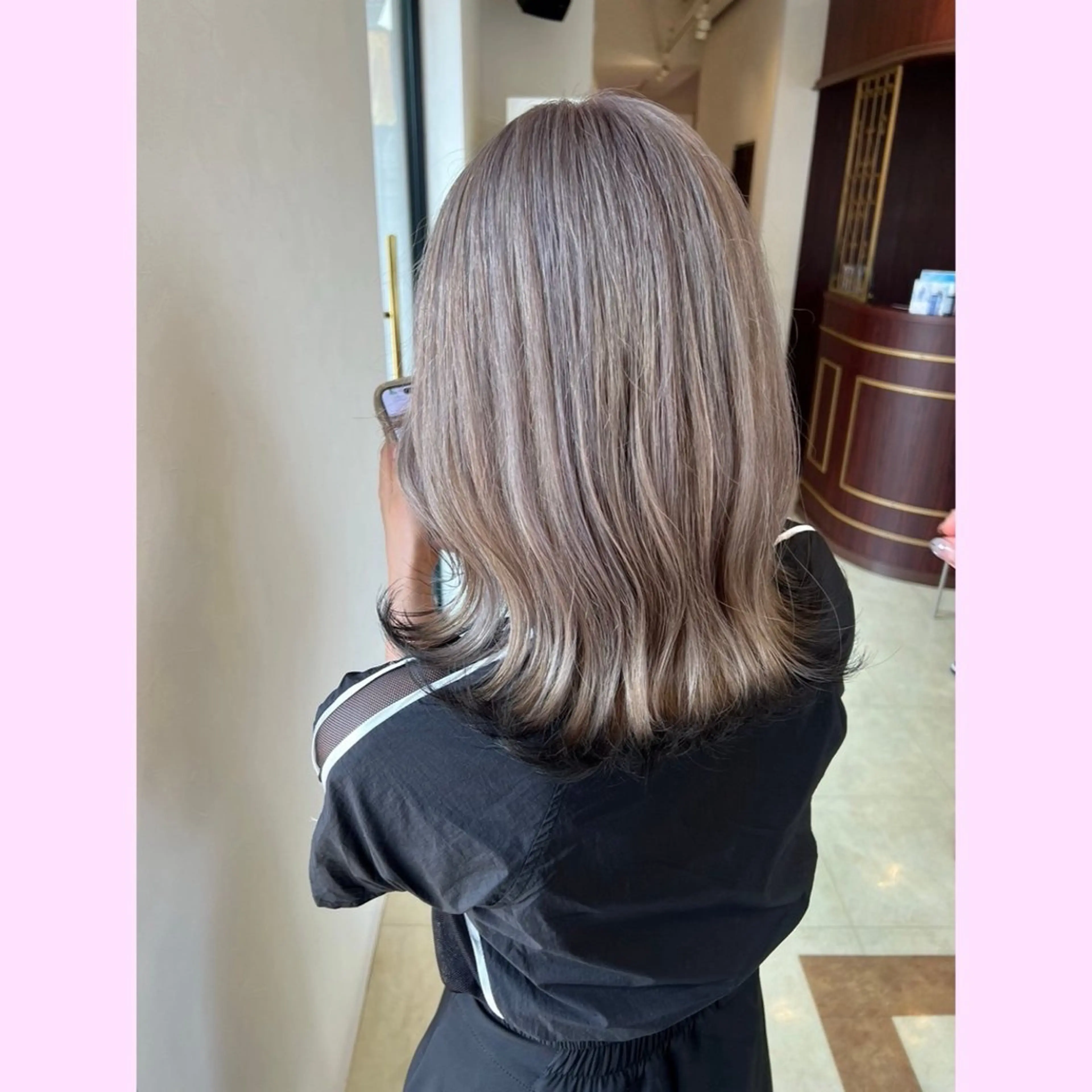 カラー 岐阜グレージュカラー 韓国ヘアLinaのヘアスタイル