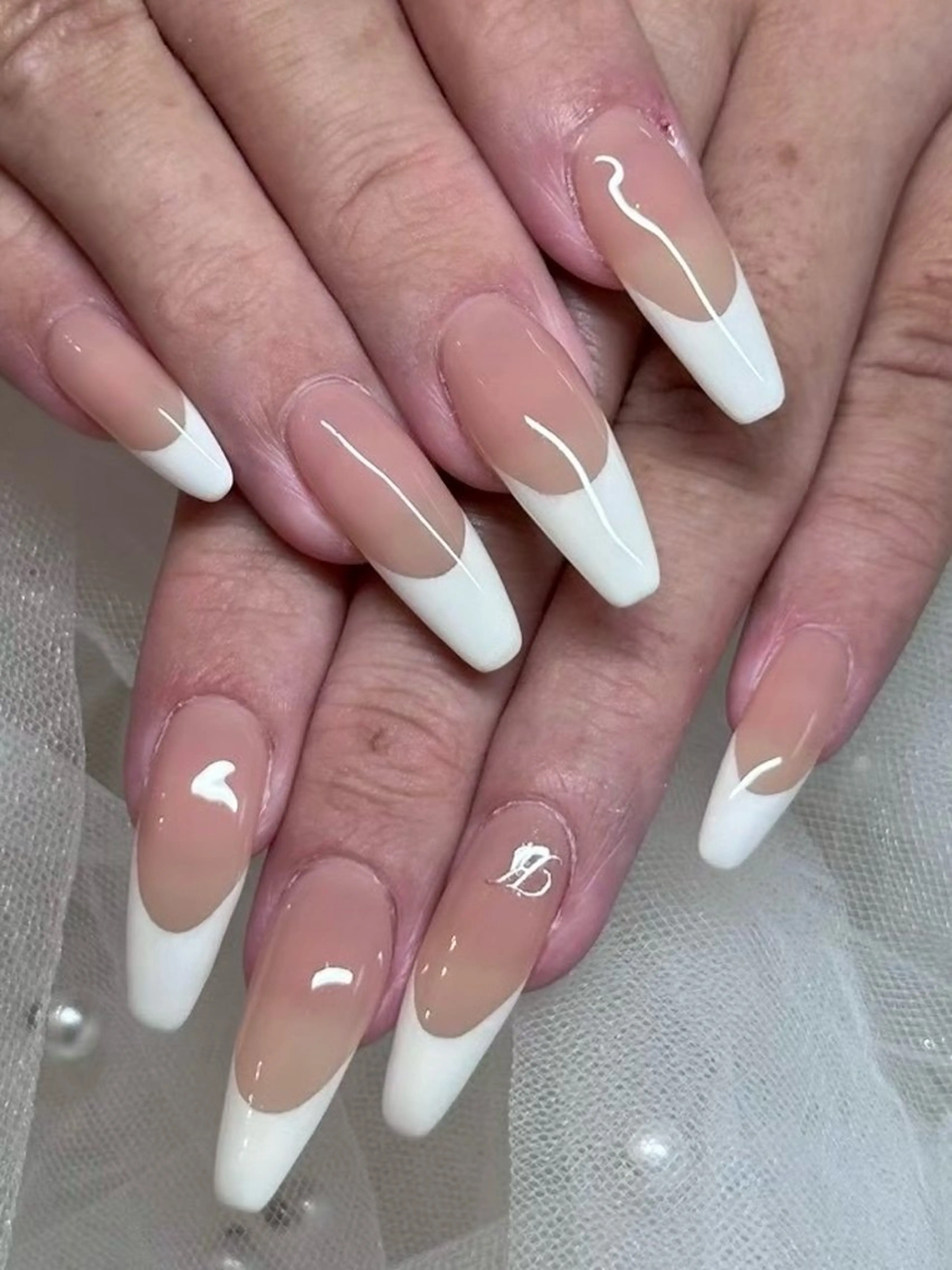 🩶🥂フレンチネイル(ベースカラー可)【¥7980→¥5980】🥂🩶の写真