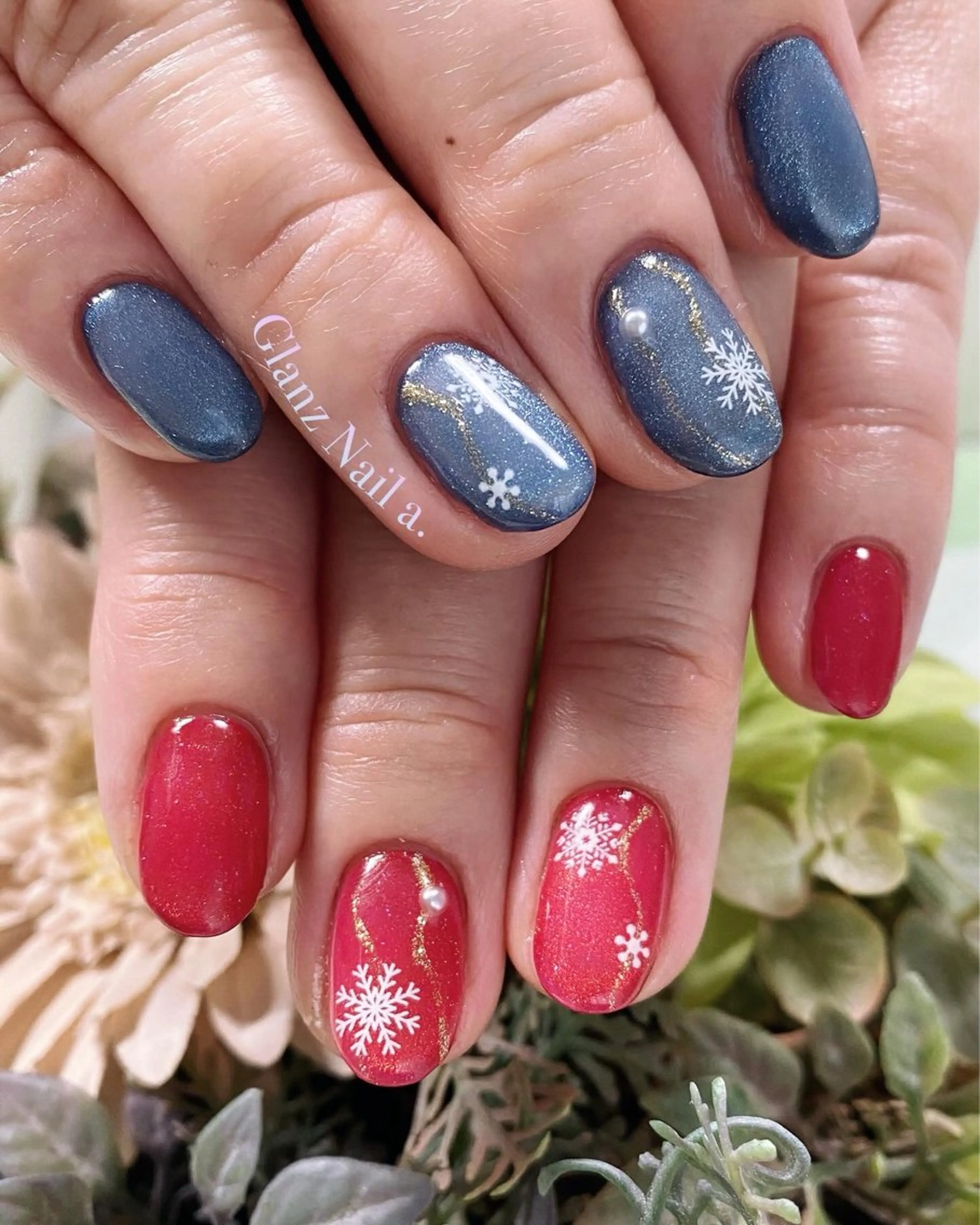 ネイル ジェルネイル マグネットネイル Glanz  Nail aのネイルデザイン