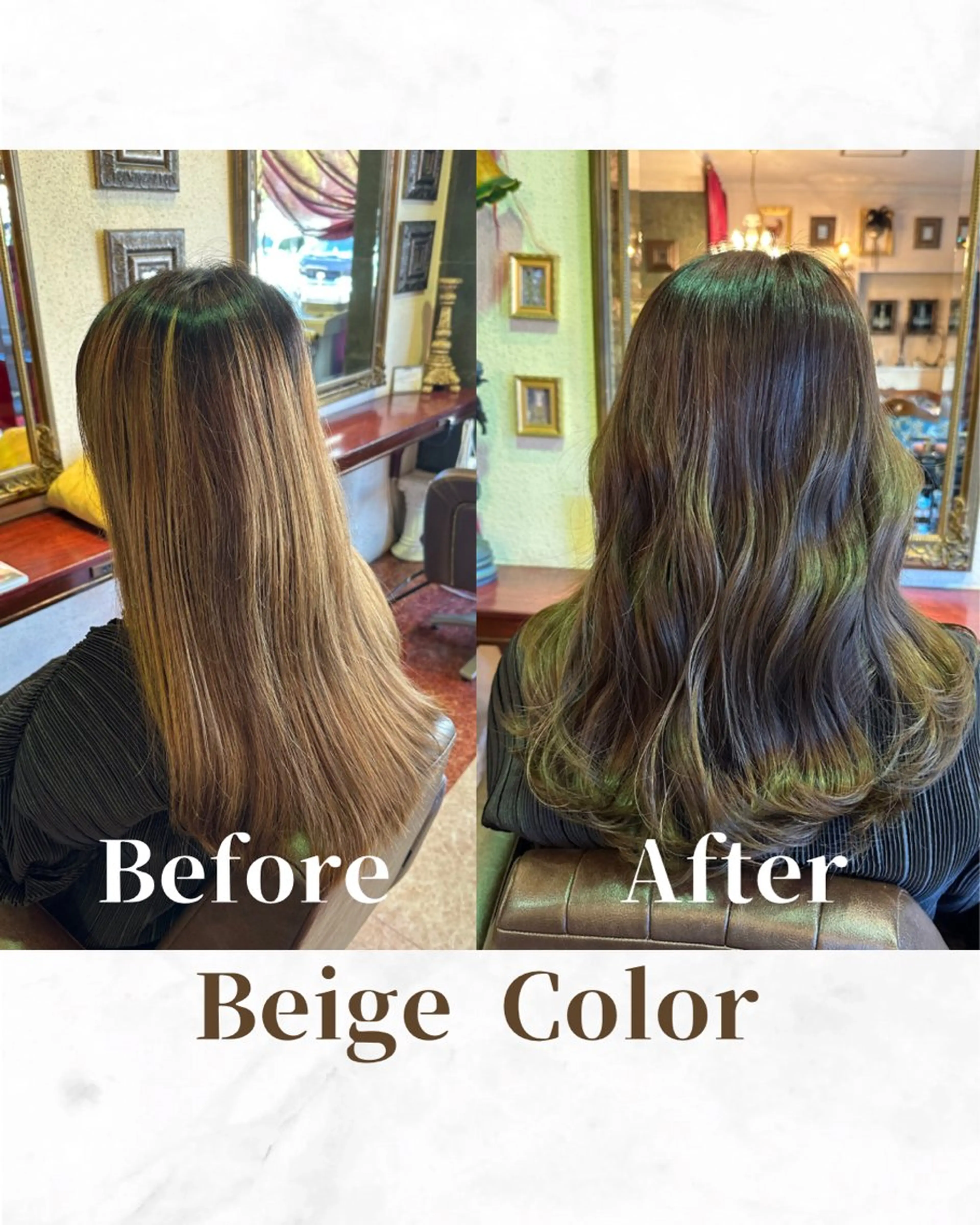 ロング カラー アッシュ ベージュカラー ケアカラー 透明感カラー グレージュ カット ヘアカラー トリートメント 【レイヤー/韓国風 /髪質改善】RINのヘアスタイル