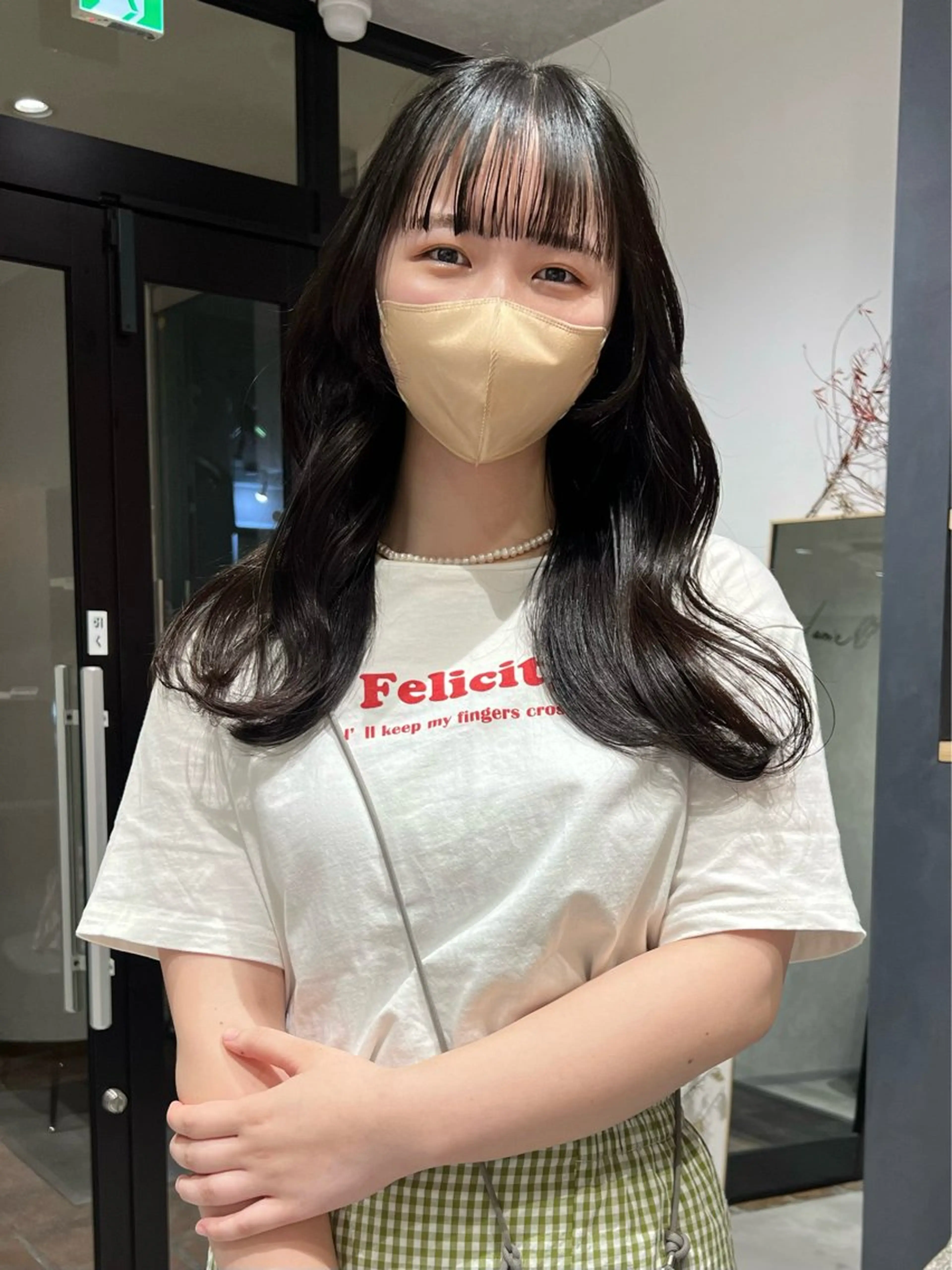 ロング くびれヘア 韓国風ヘア レイヤーカット ワンホンレイヤー カット AI TOKYO　S所属・mizuki 【韓国レイヤー】のヘアスタイル