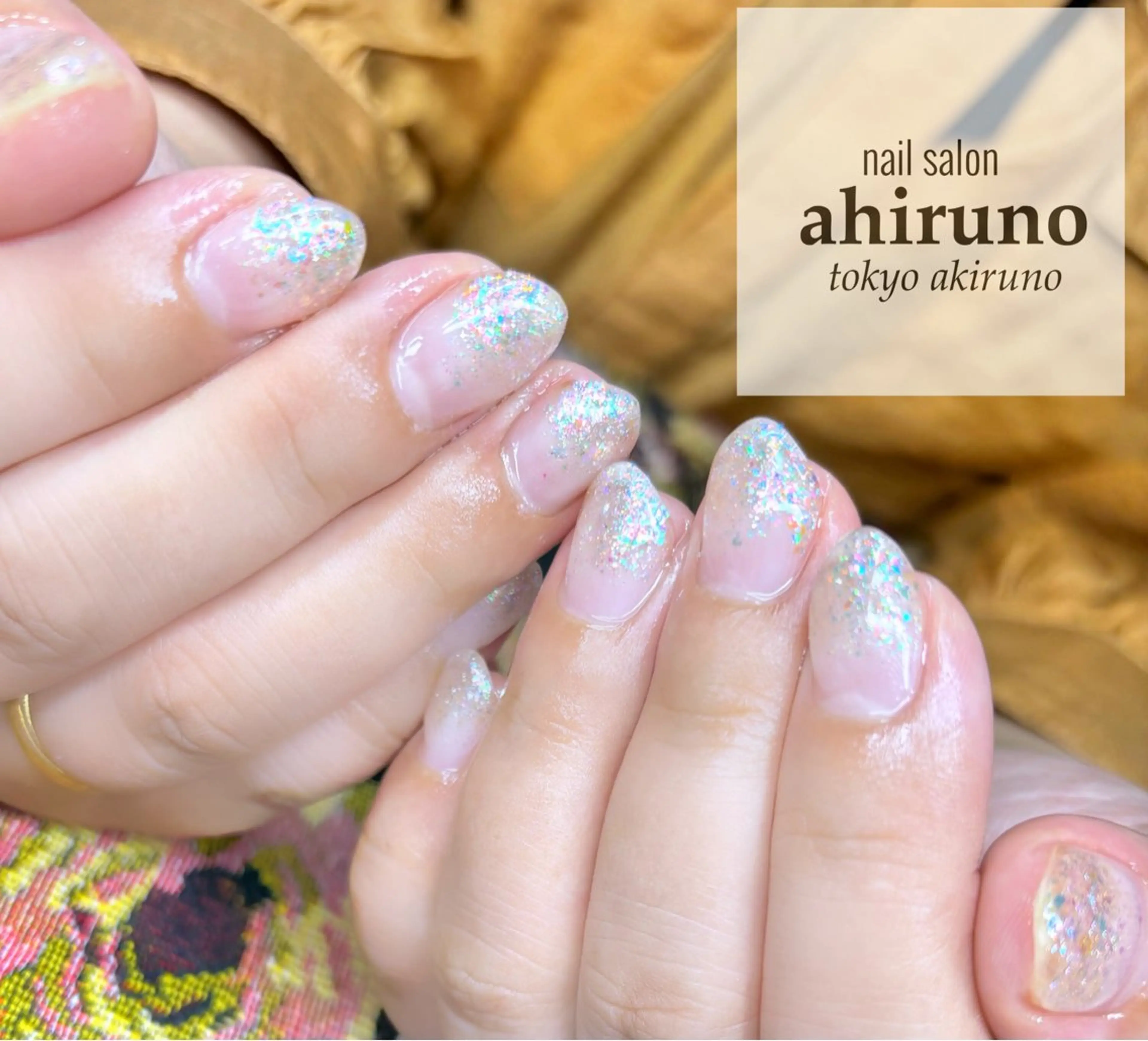 ネイル オーロラネイル グラデーション ラメ(グリッター) ラメグラデーション ピンク ハンドネイル ａｈｉｒｕｎｏ ✿ ｙｕiのネイルデザイン