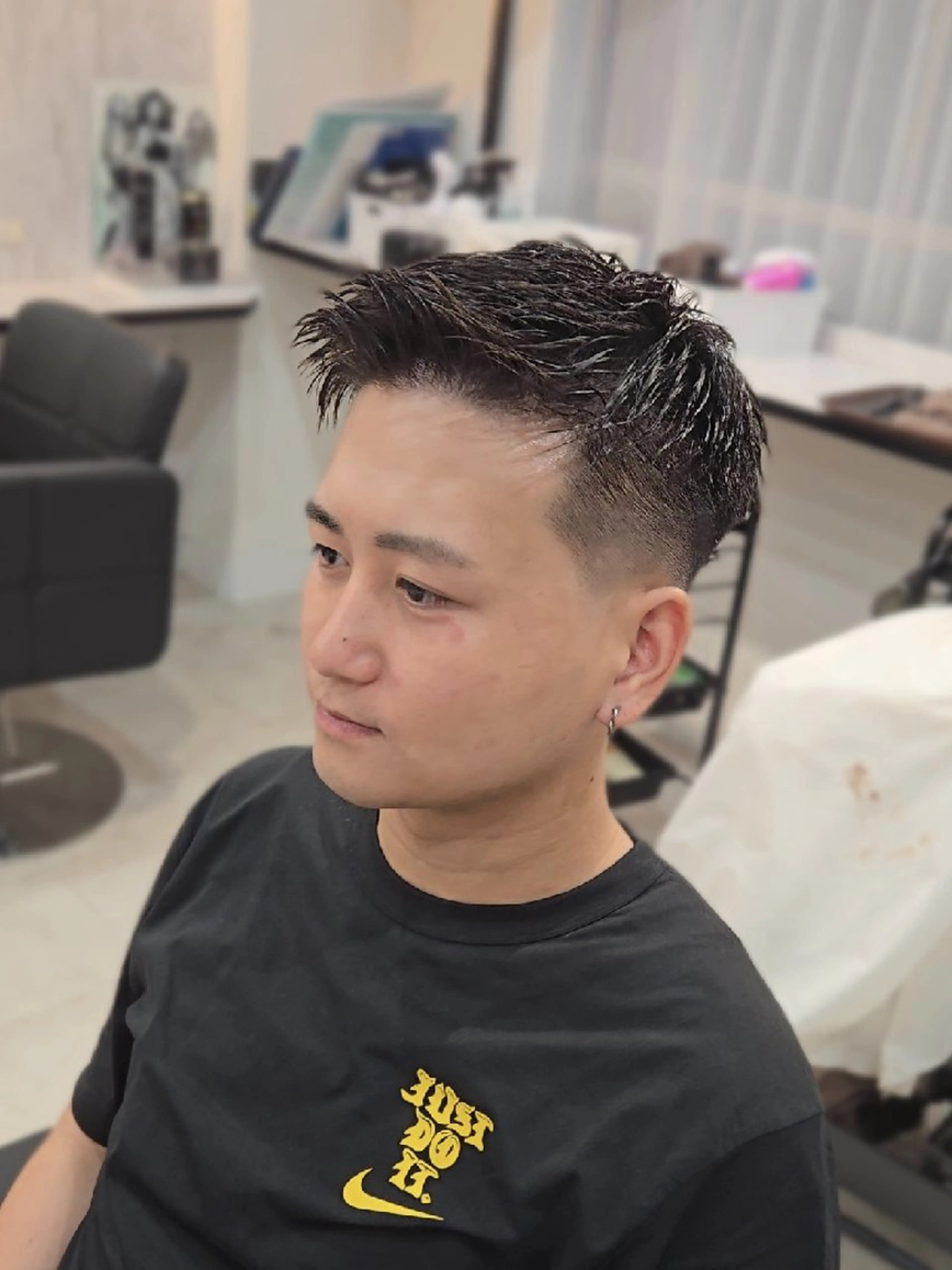 メンズ ショート メンズメッシュ 刈り上げ カット ヘアセット Lapis 名古屋駅前店所属・LEN名古屋/パーマ 海外ヘア/メンズ特化のヘアスタイル