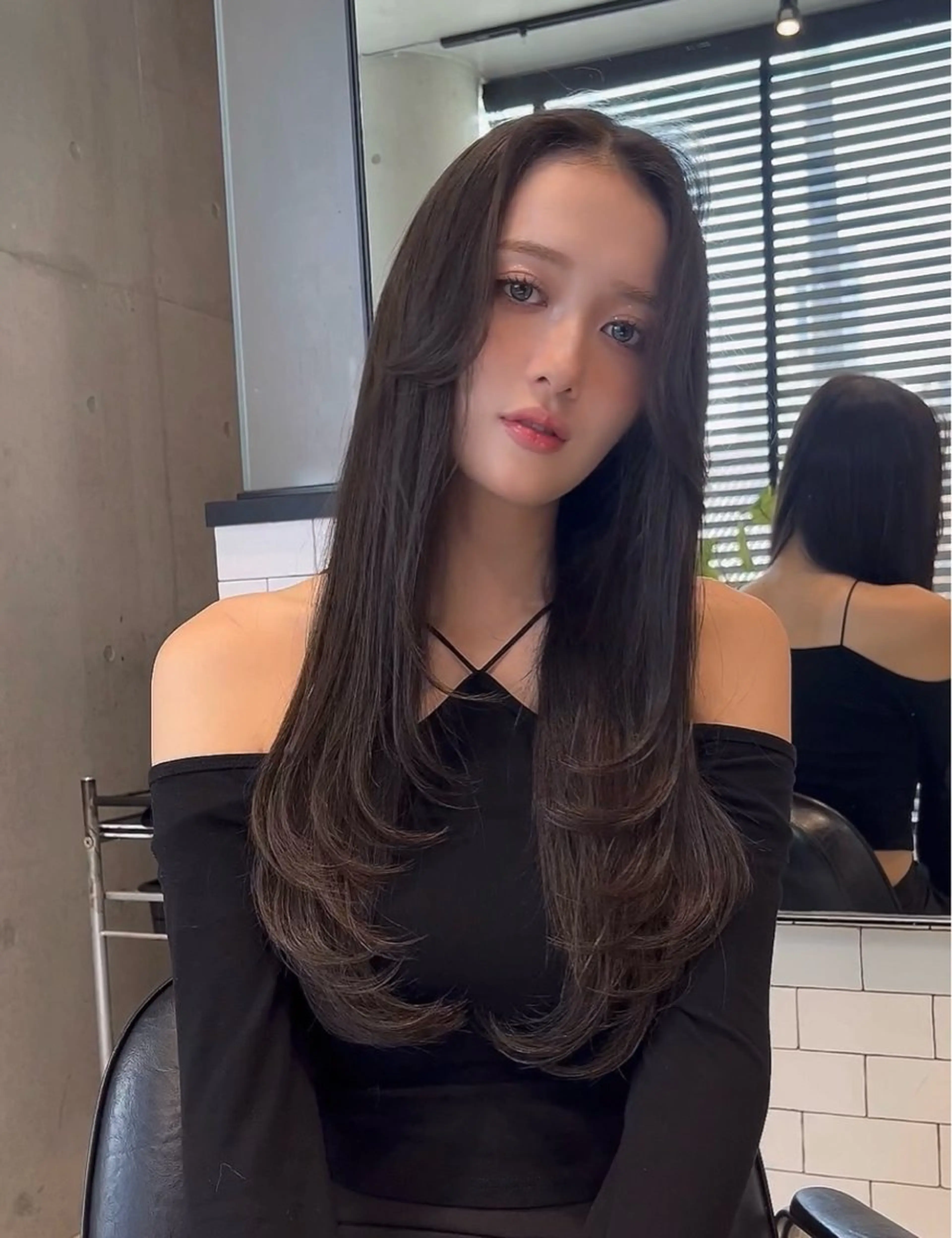 ロング カラー カット ヘアカラー トリートメント 🌫️大人韓国ヘア 🌫️naoyaのヘアスタイル