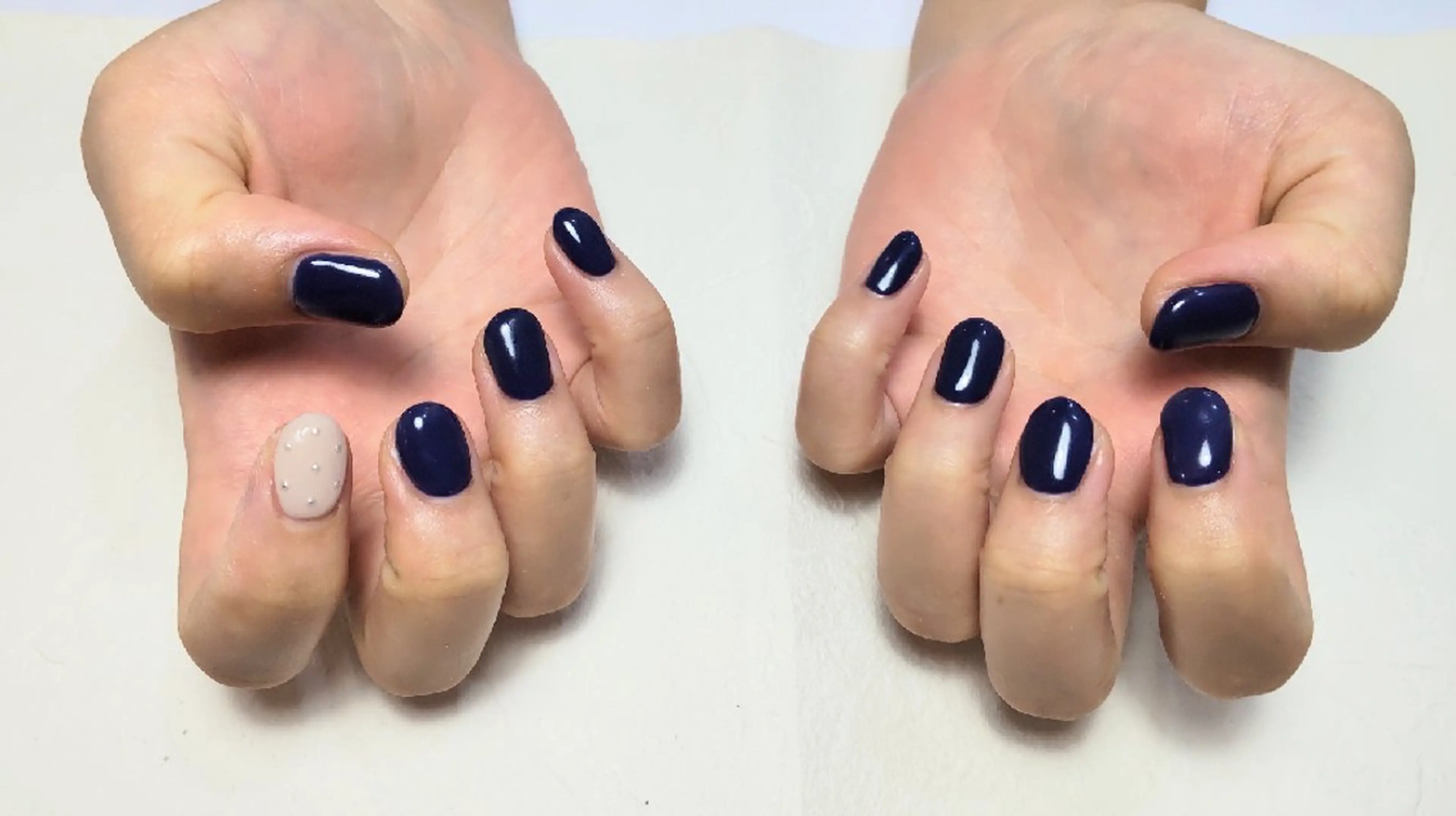 ネイル ネイビー ワンカラーネイル MIURA＊ HIROKOのネイルデザイン