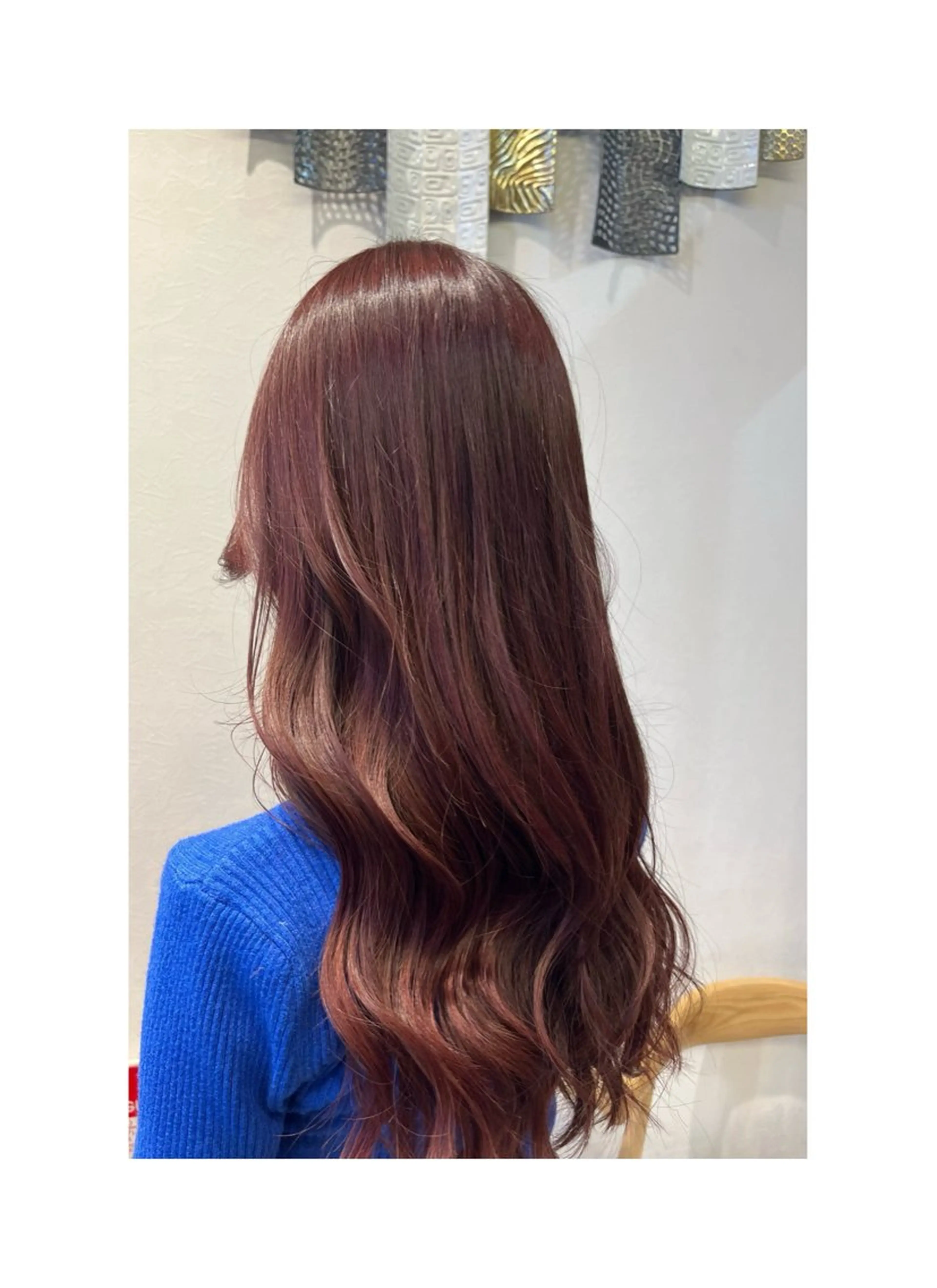 ロング カラー ブラウンカラー ピンクカラー ピンクブラウン hair studio Zen〜kalon所属・Jura／ハイライト ／ブリーチなしカラーのヘアスタイル