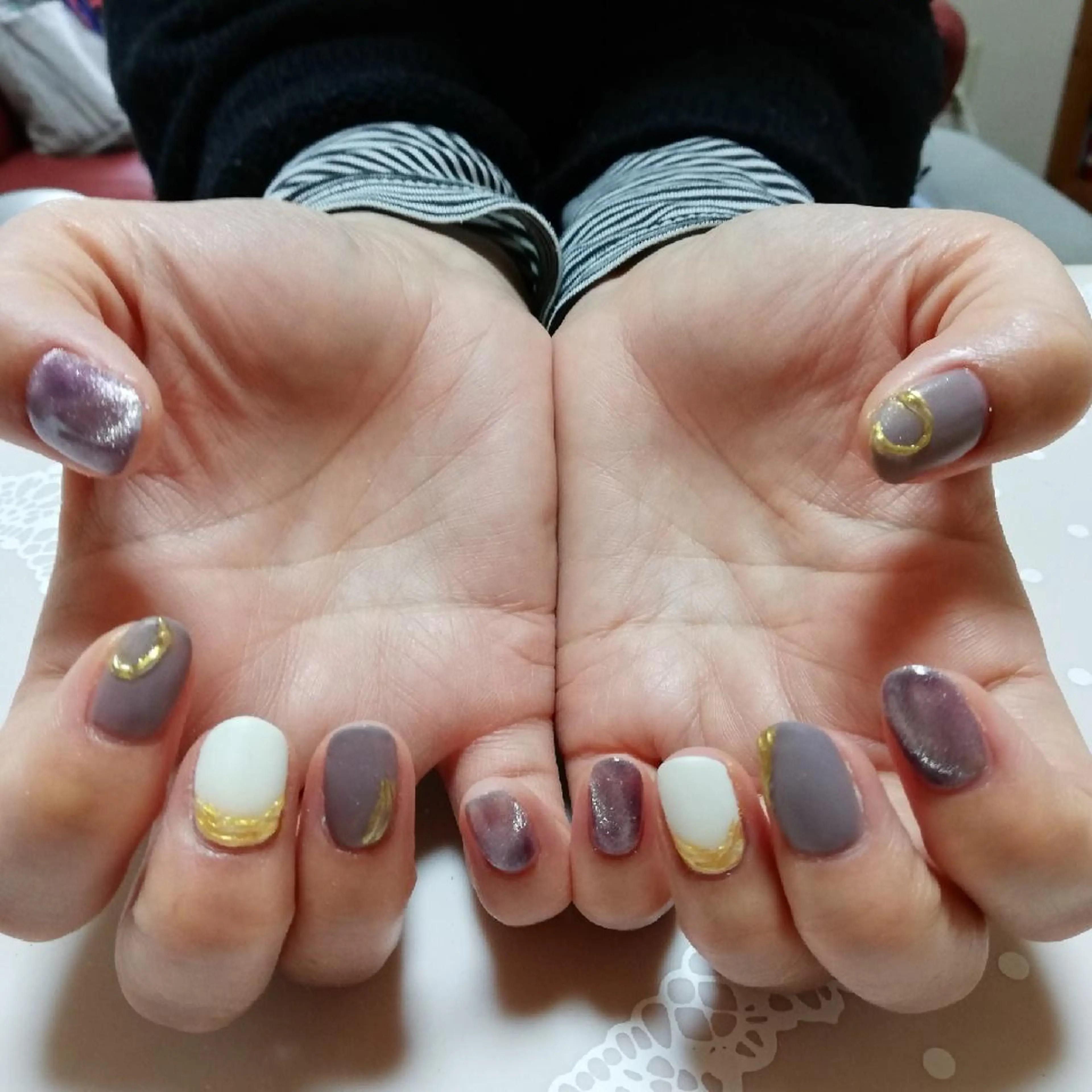 ネイル マグネットネイル ミラーネイル ネイル junkoのネイルデザイン