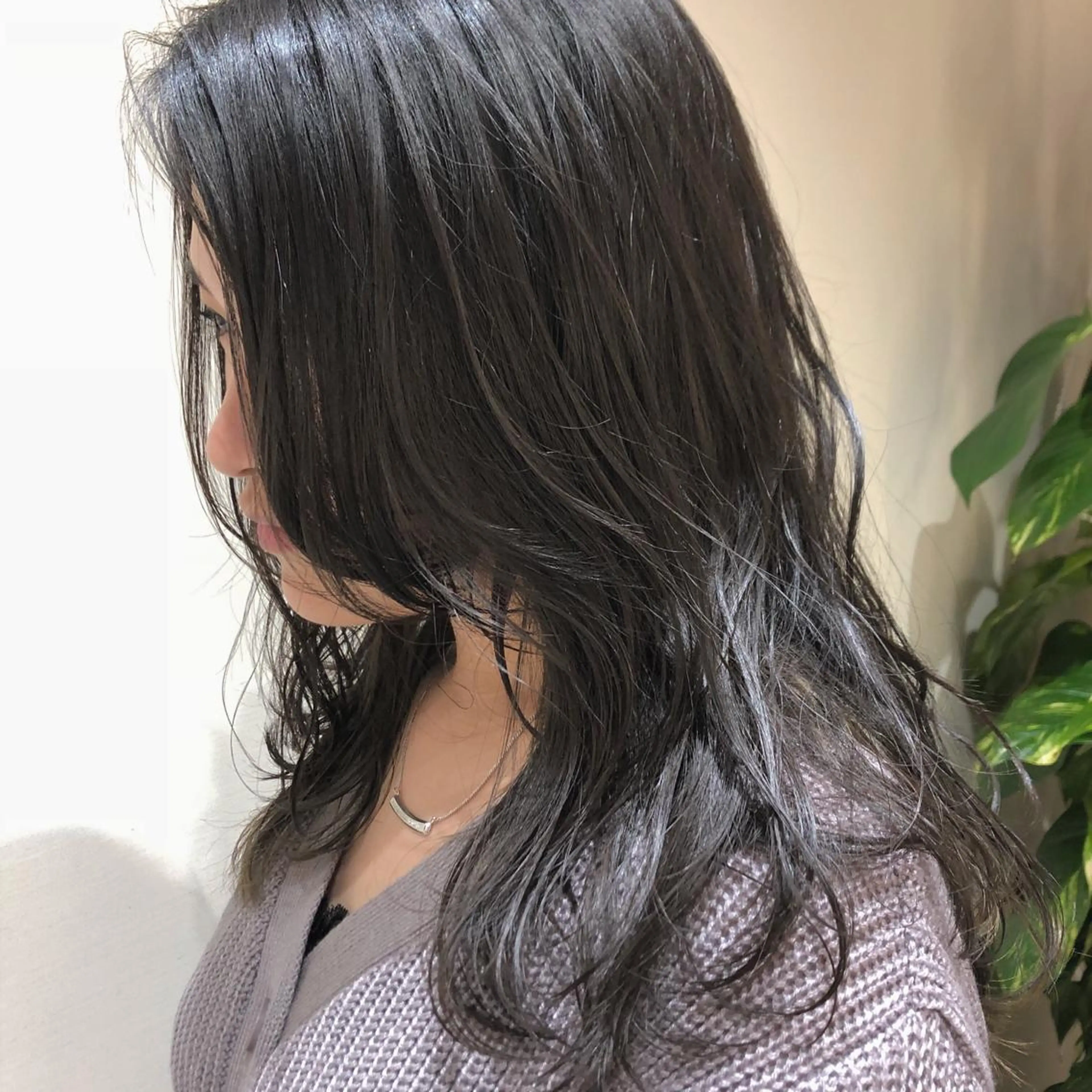 セミロング 顔周りカット/髪質改 善/新宿/畑中稔里のヘアスタイル