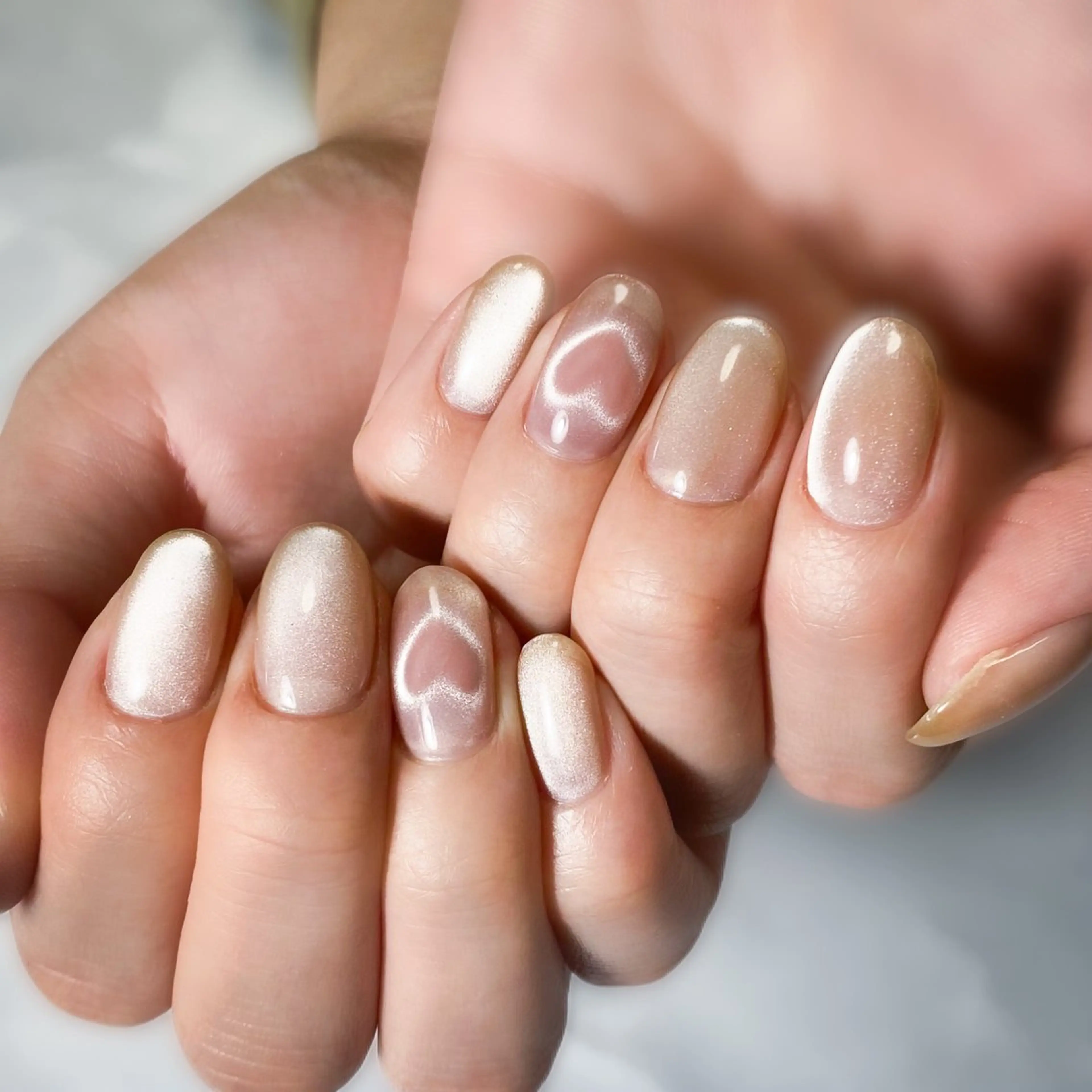 ネイル ハート &.nail/ ニュアンス/持込み可のネイルデザイン