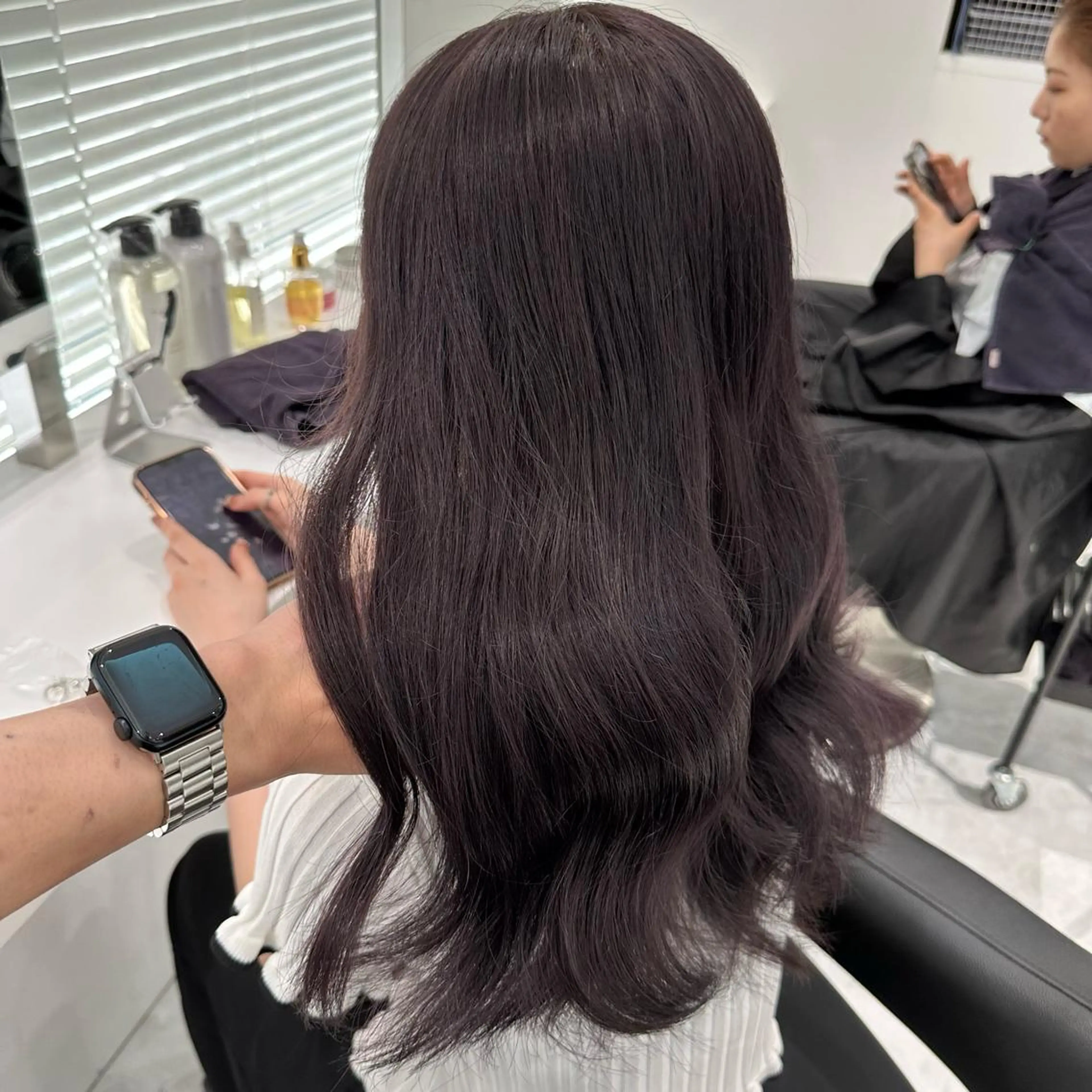 ロング ヘアカラー トリートメント ヘッドスパ ヘアセット ♡上品韓国髪♡ブラ ウン/SAYATOのヘアスタイル