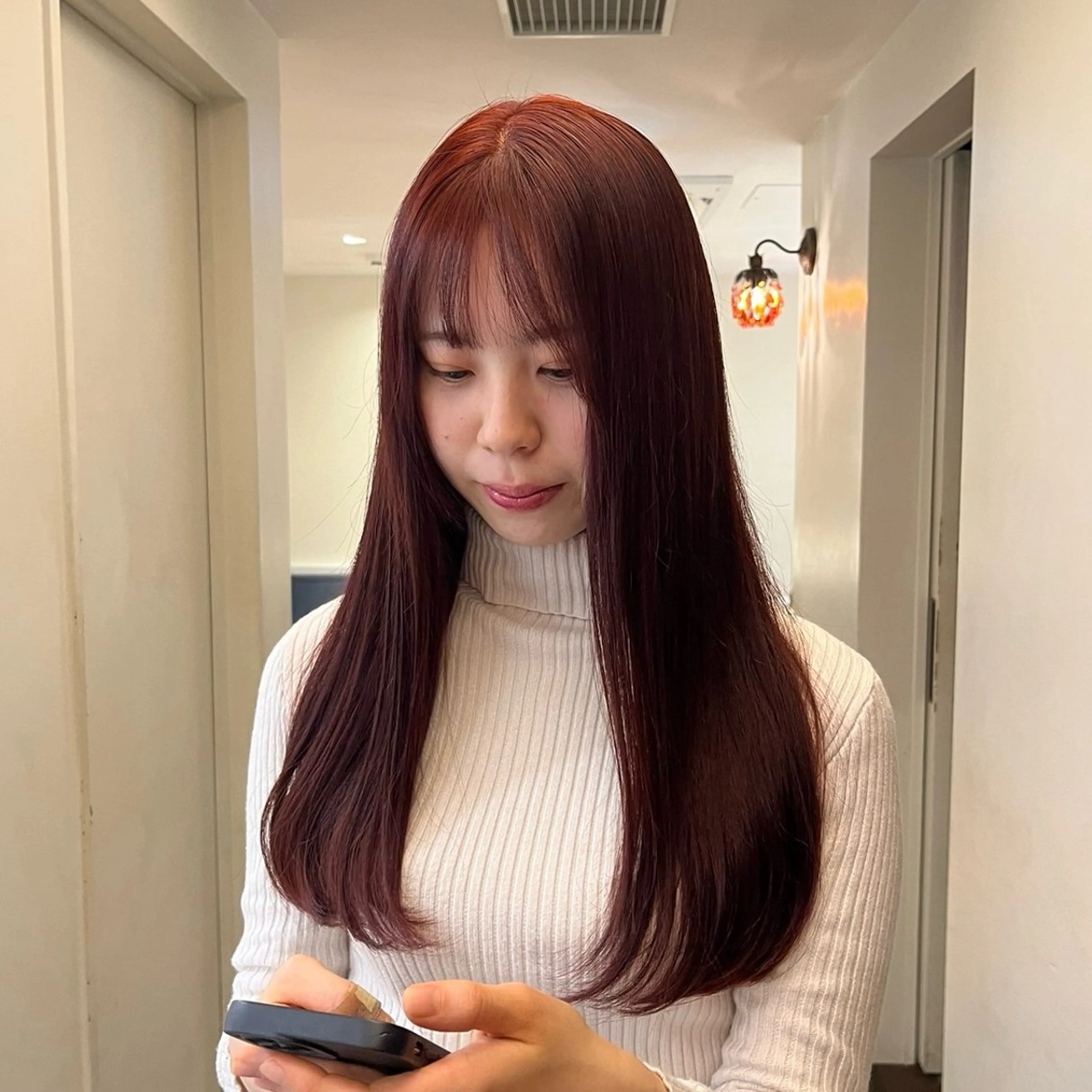 ロング カラー レッドカラー ヘアカラー るな/暖色、 ベージュカラー🎀のヘアスタイル