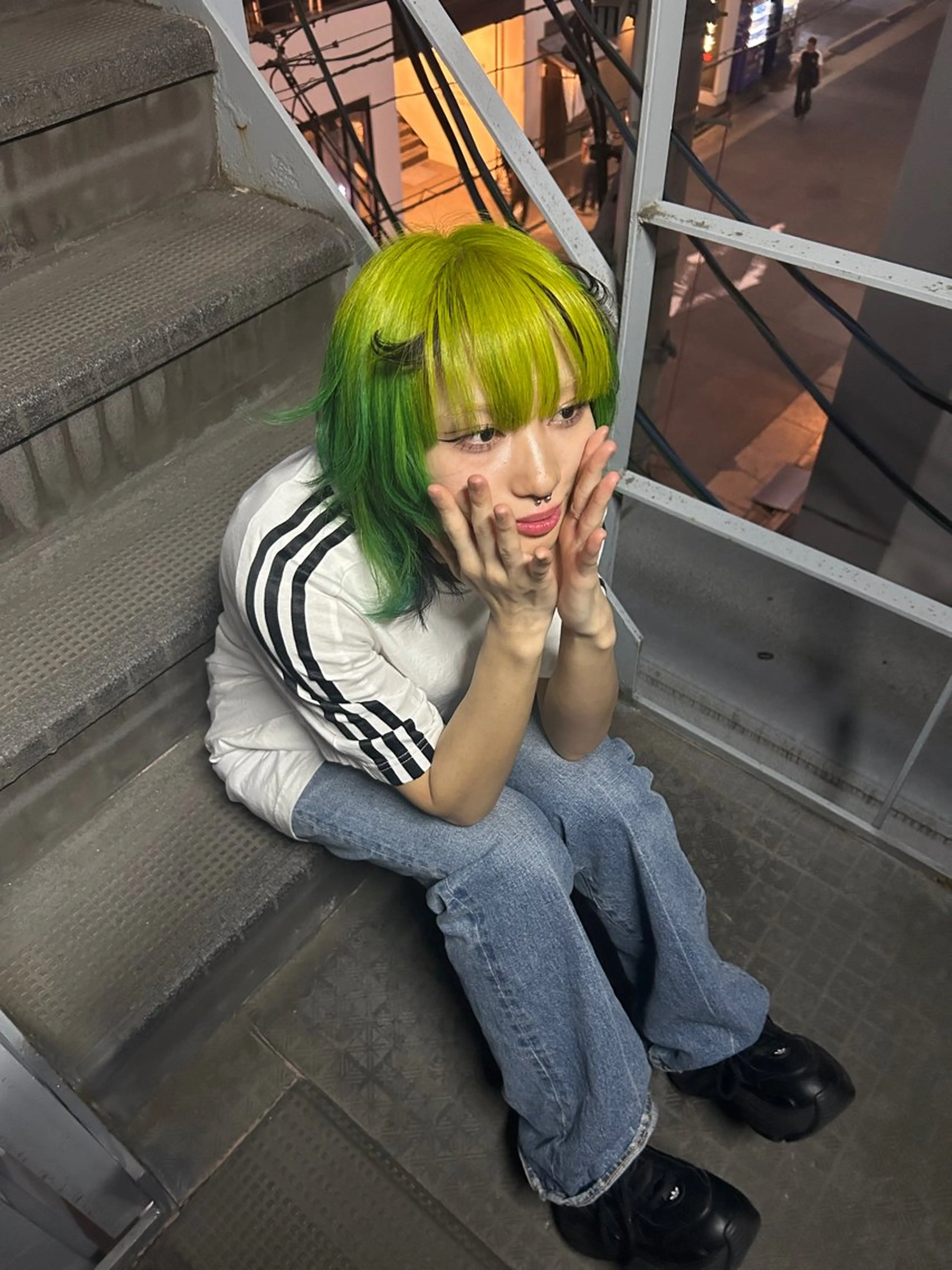 カラー カット ヘアカラー トリートメント ハイトーン/ ウルフ/suzuhaのヘアスタイル