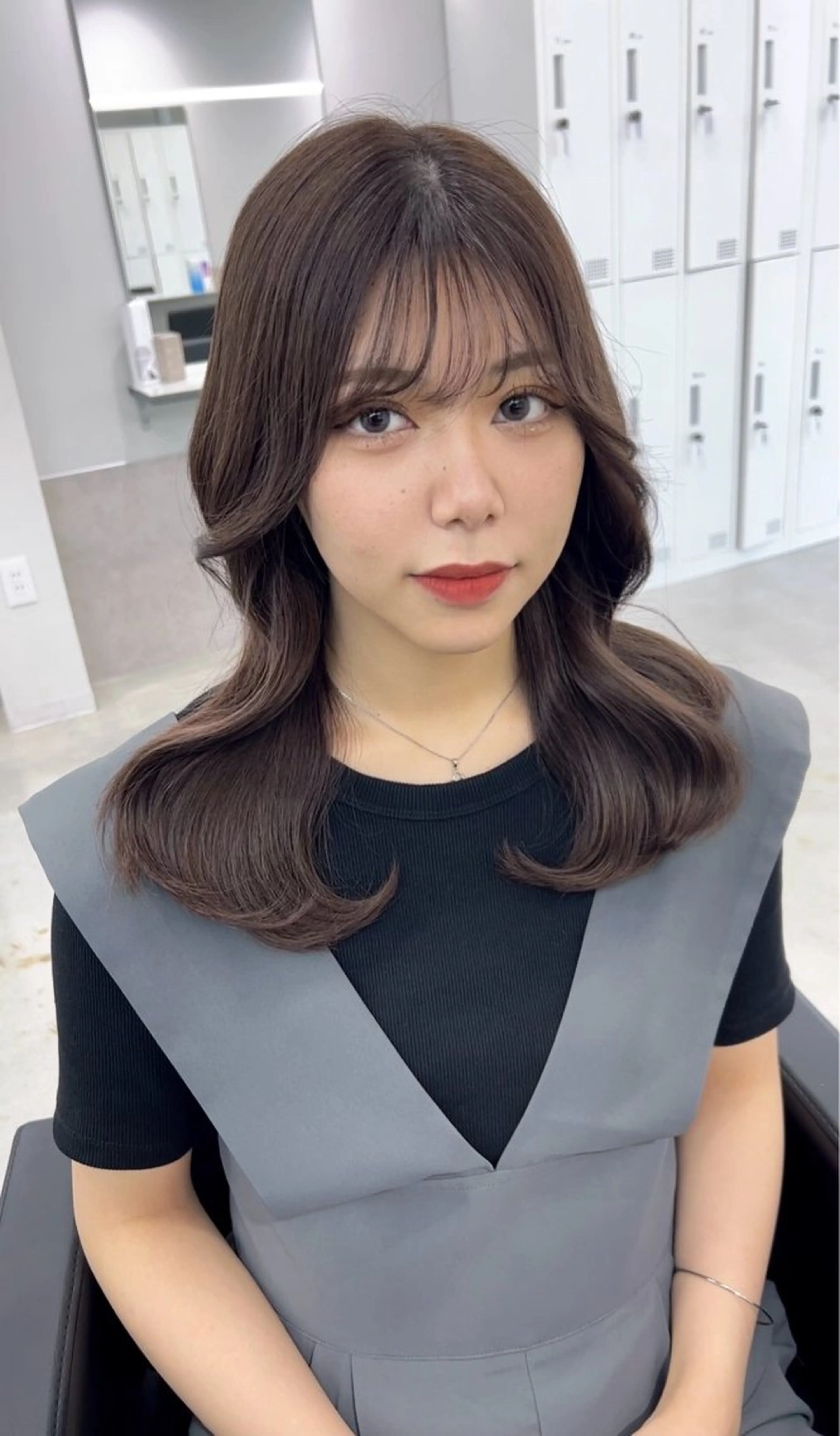 セミロング カラー 切りっぱなしボブ ショートボブ ベージュカラー ブリーチ ケアブリーチ カット ヘアカラー トリートメント GiseL天神カラー 髪質改善/ブリーチのヘアスタイル