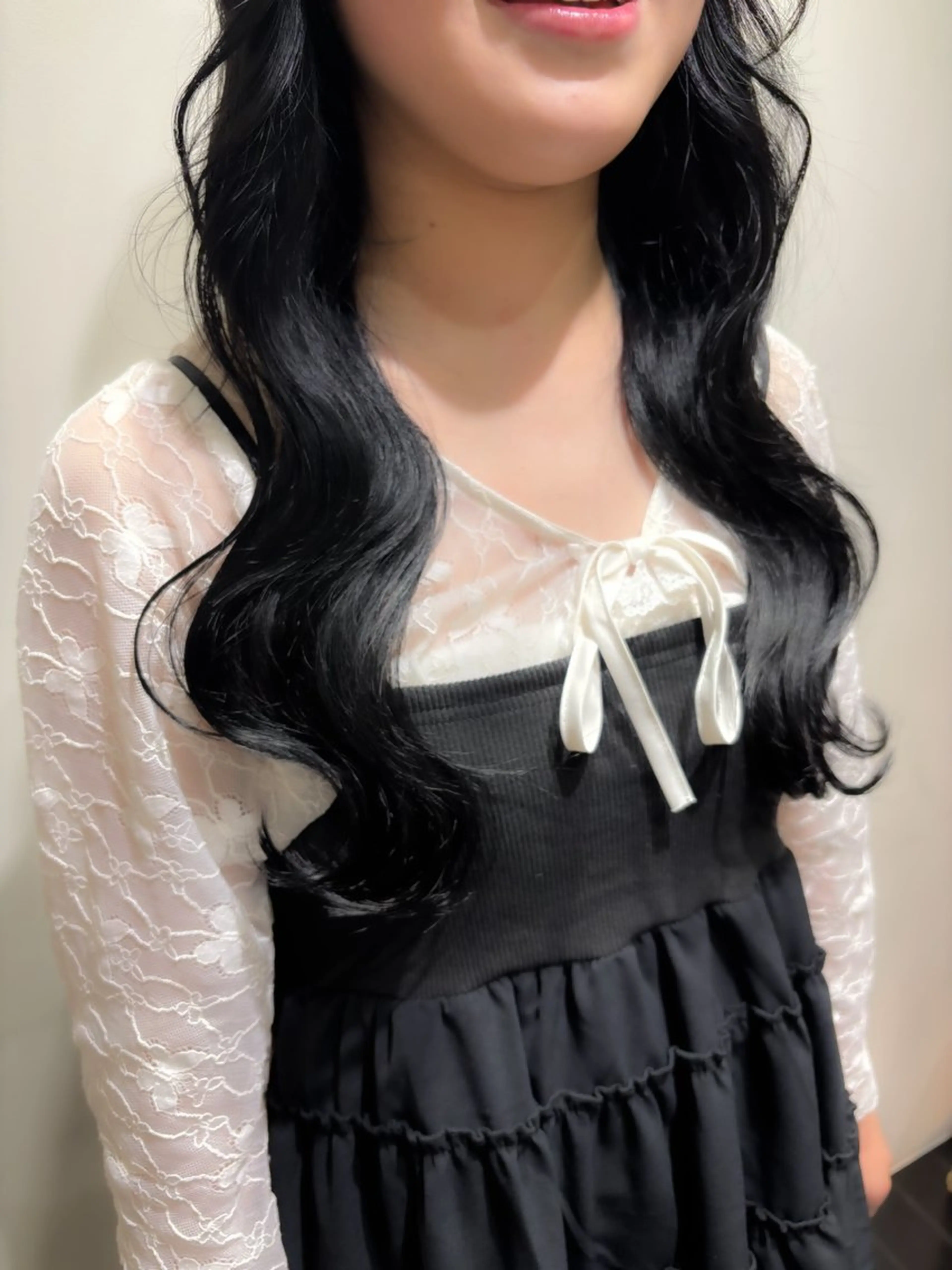 ロング カラー ヘアアレンジ 黒髪 ブルーカラー ブルーブラック 韓国風ヘア カット ヘアカラー ducha所属・DUCHA Tomida naoのヘアスタイル