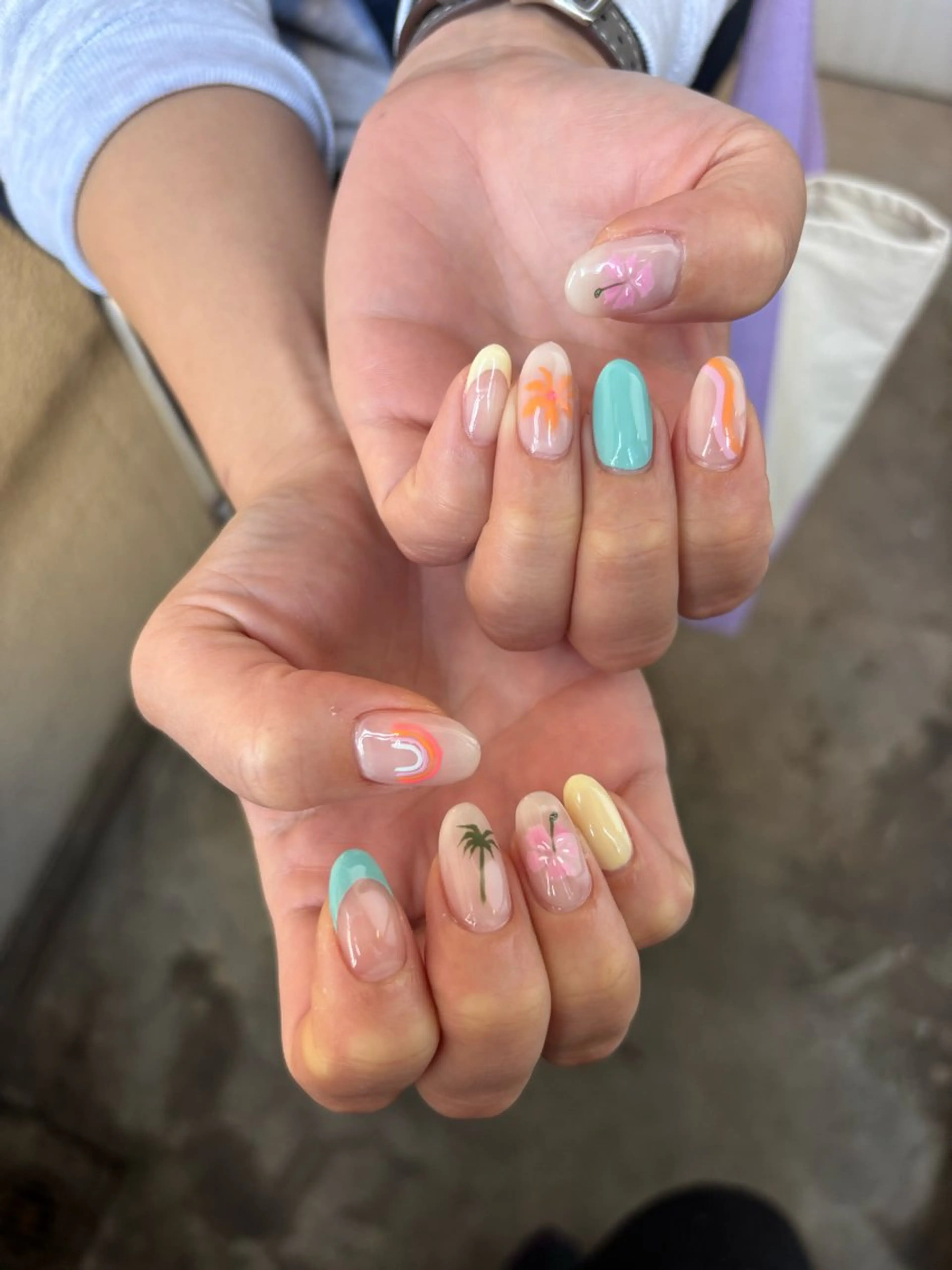 ネイル ハンドネイル 🥥🍒ゆ う🍒🥥のネイルデザイン