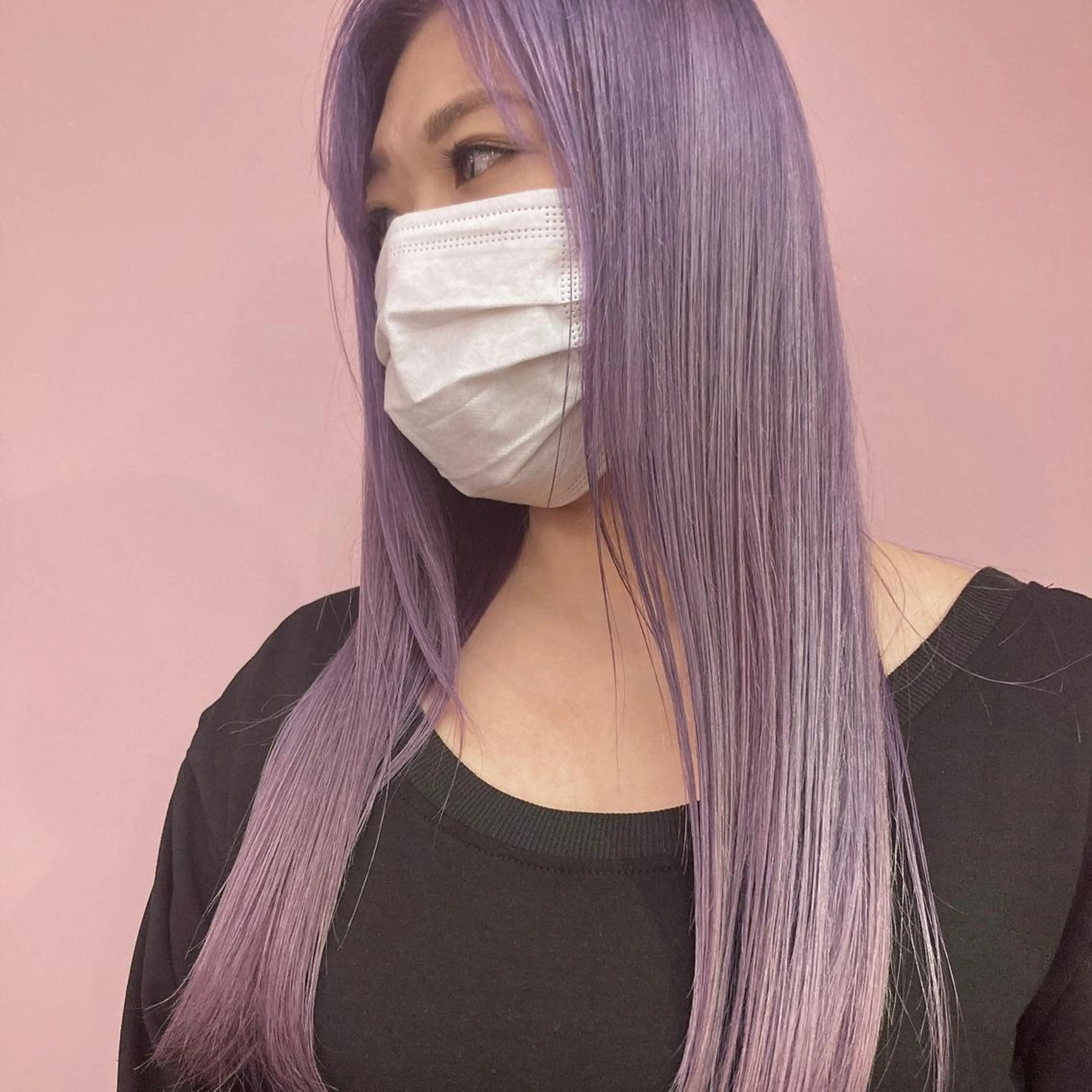 ロング カラー パープルカラー ヘアカラー トリートメント ✨髪質改善縮毛矯正✨ 宇田川修平のエステ・リラクイメージ