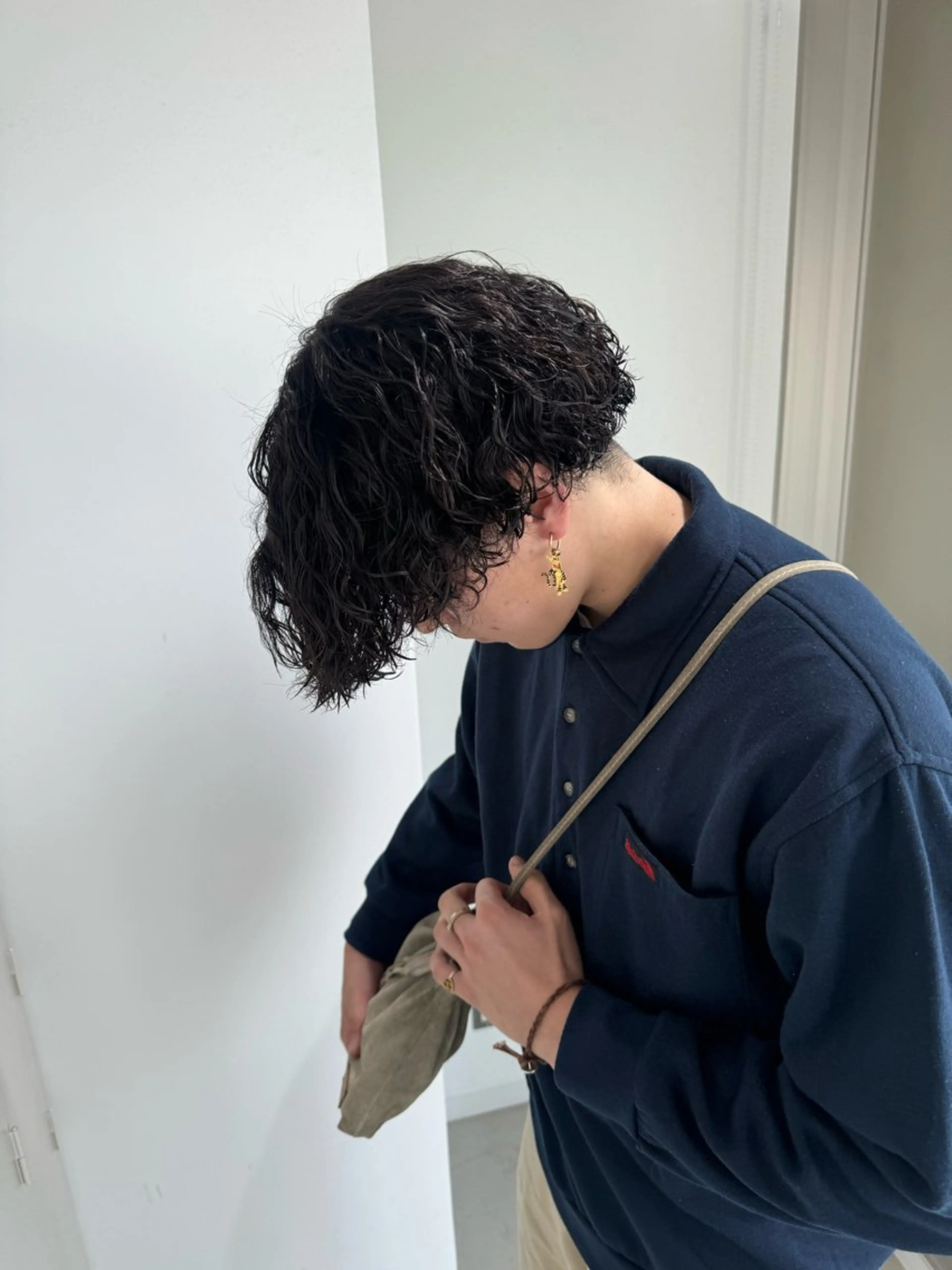 パーマ メンズ カット パーマ 店長　MANAMI ／ブリーチ／骨格ボブのヘアスタイル