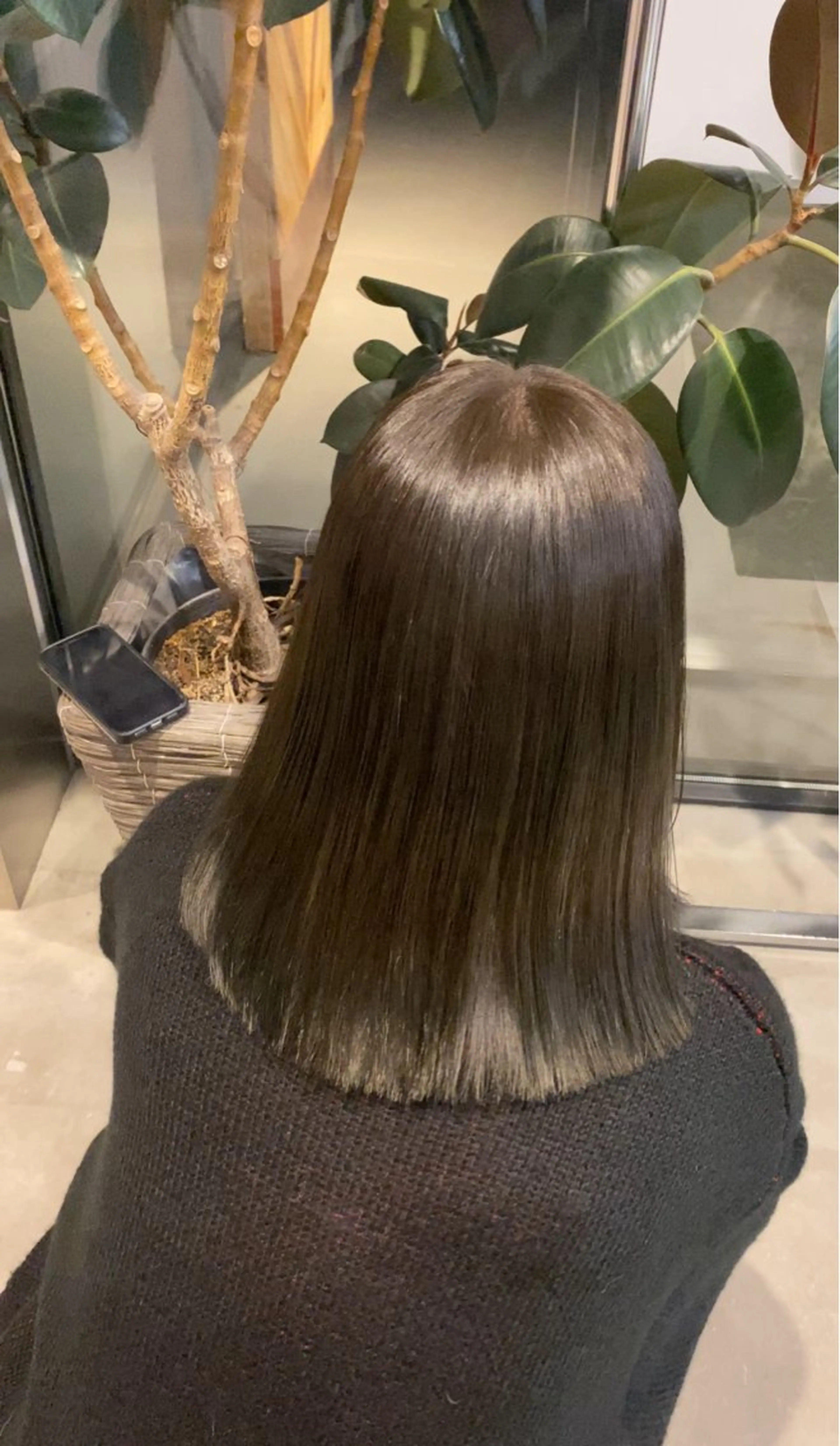 ミディアム カラー 透明感カラー グレージュ オリーブグレージュ オリーブグレー MIYUU OTANIのヘアスタイル