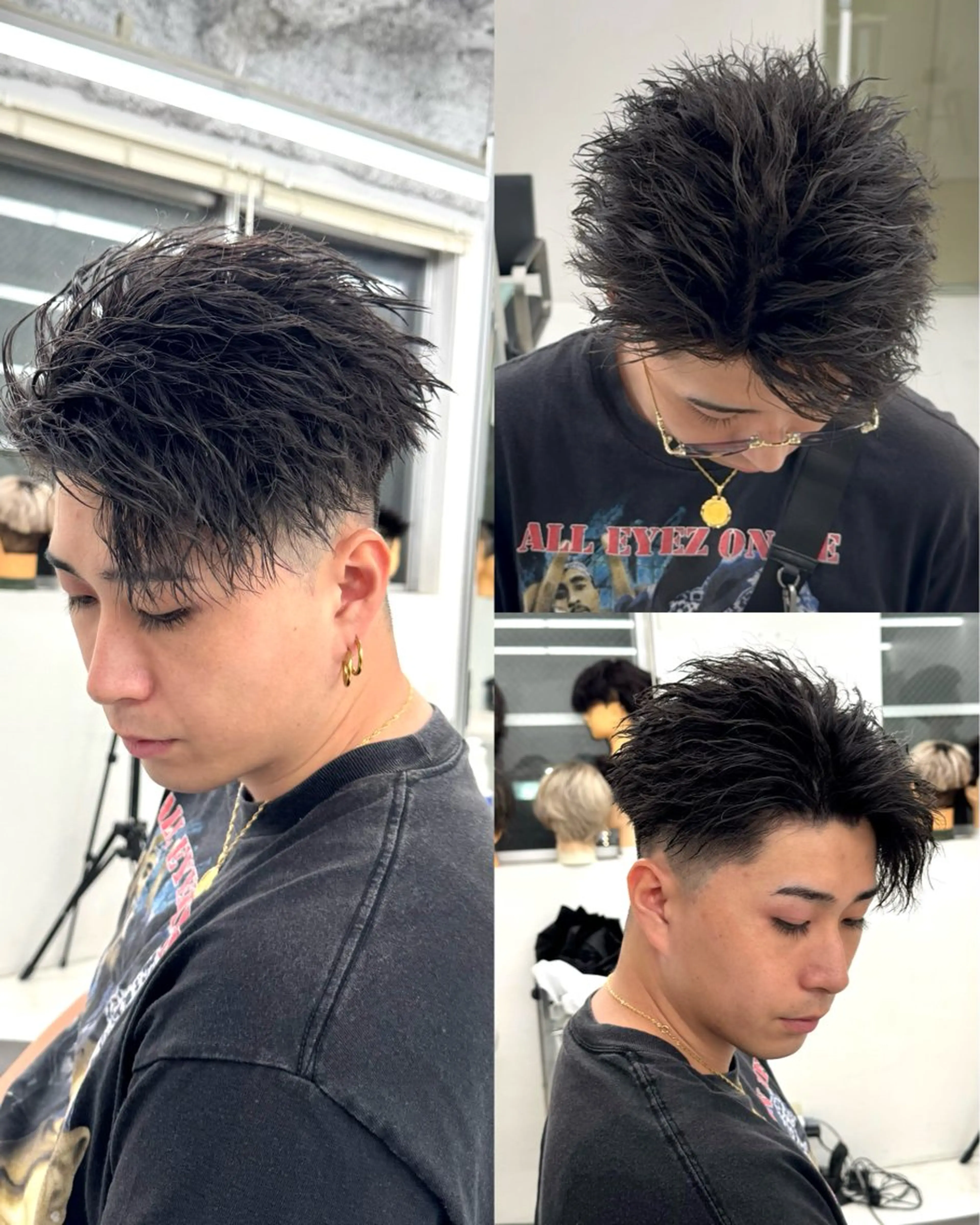 ショート パーマ カット era2d所属・マコト/心斎橋 メンズ専門店のヘアスタイル