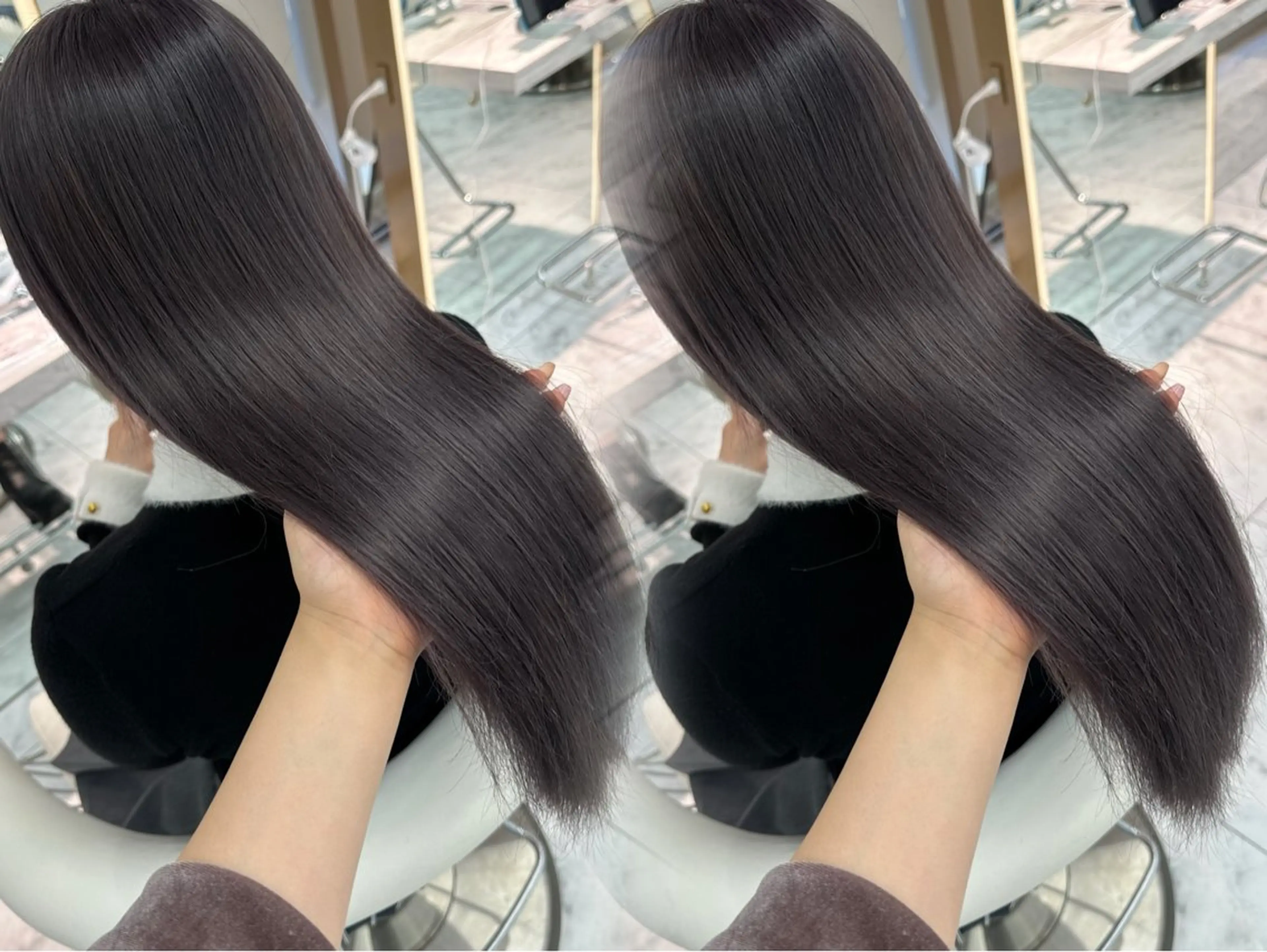 ロング 縮毛矯正 🍒楓🍒北九州1 艶カラー作る人🎨のヘアスタイル