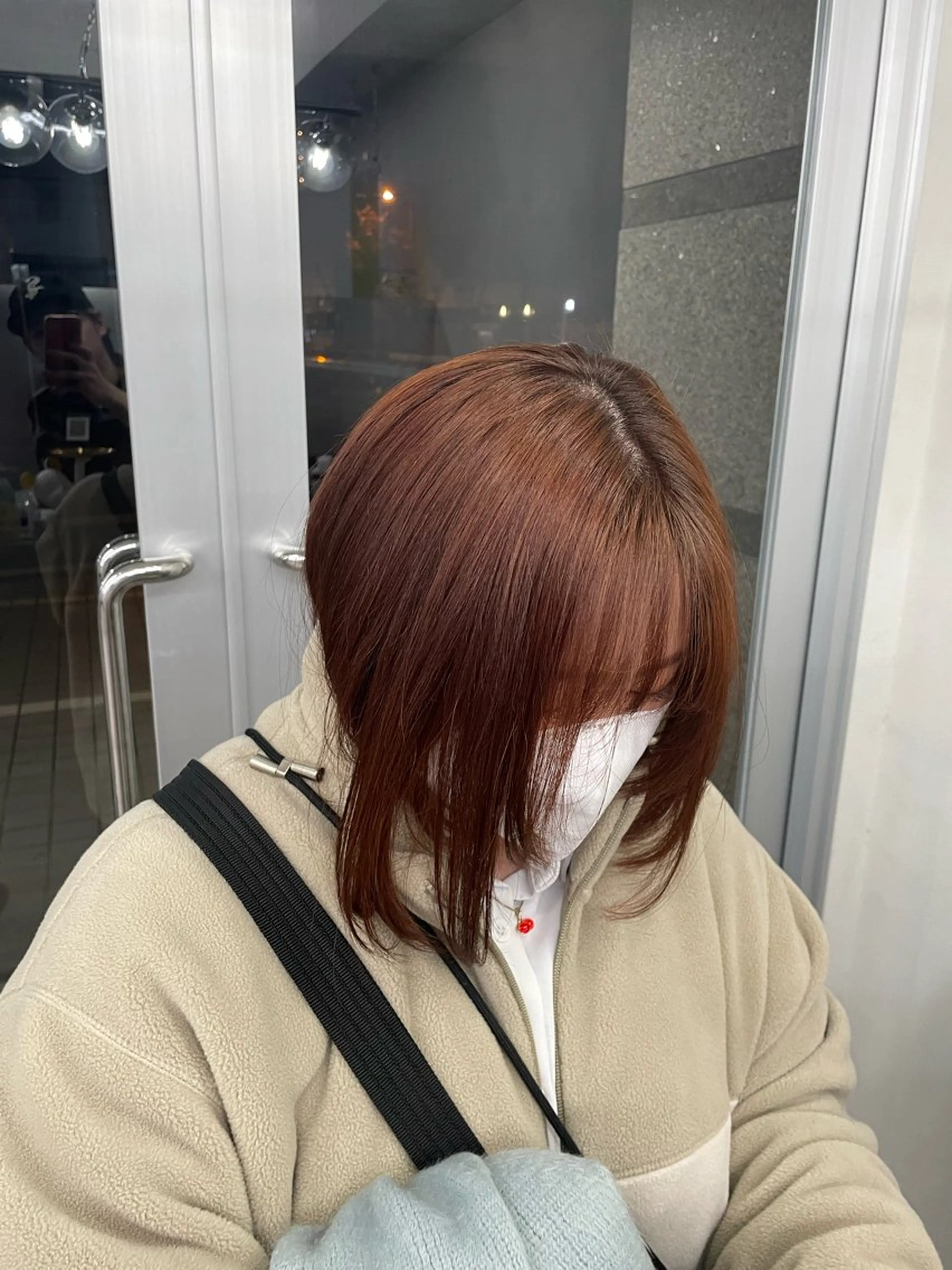 ショート オレンジブラウン ヘアカラー トリートメント 奥野碧🌈艶髪 /ダメージレスカラーのヘアスタイル