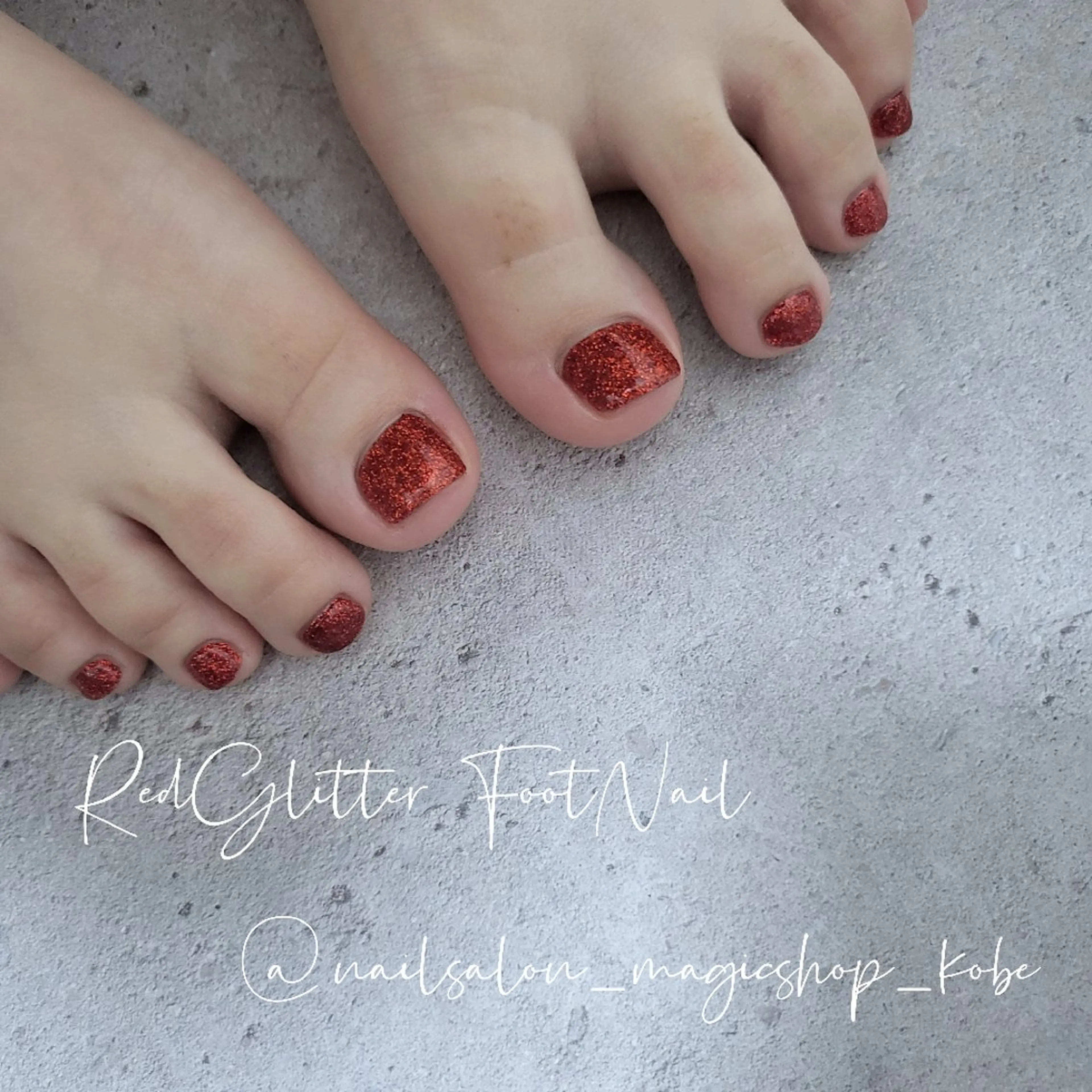 ネイル フットネイル ジェルネイル キラキラネイル ラメ(グリッター) ワンカラーネイル フットネイル Nailsalon MagicShopのネイルデザイン