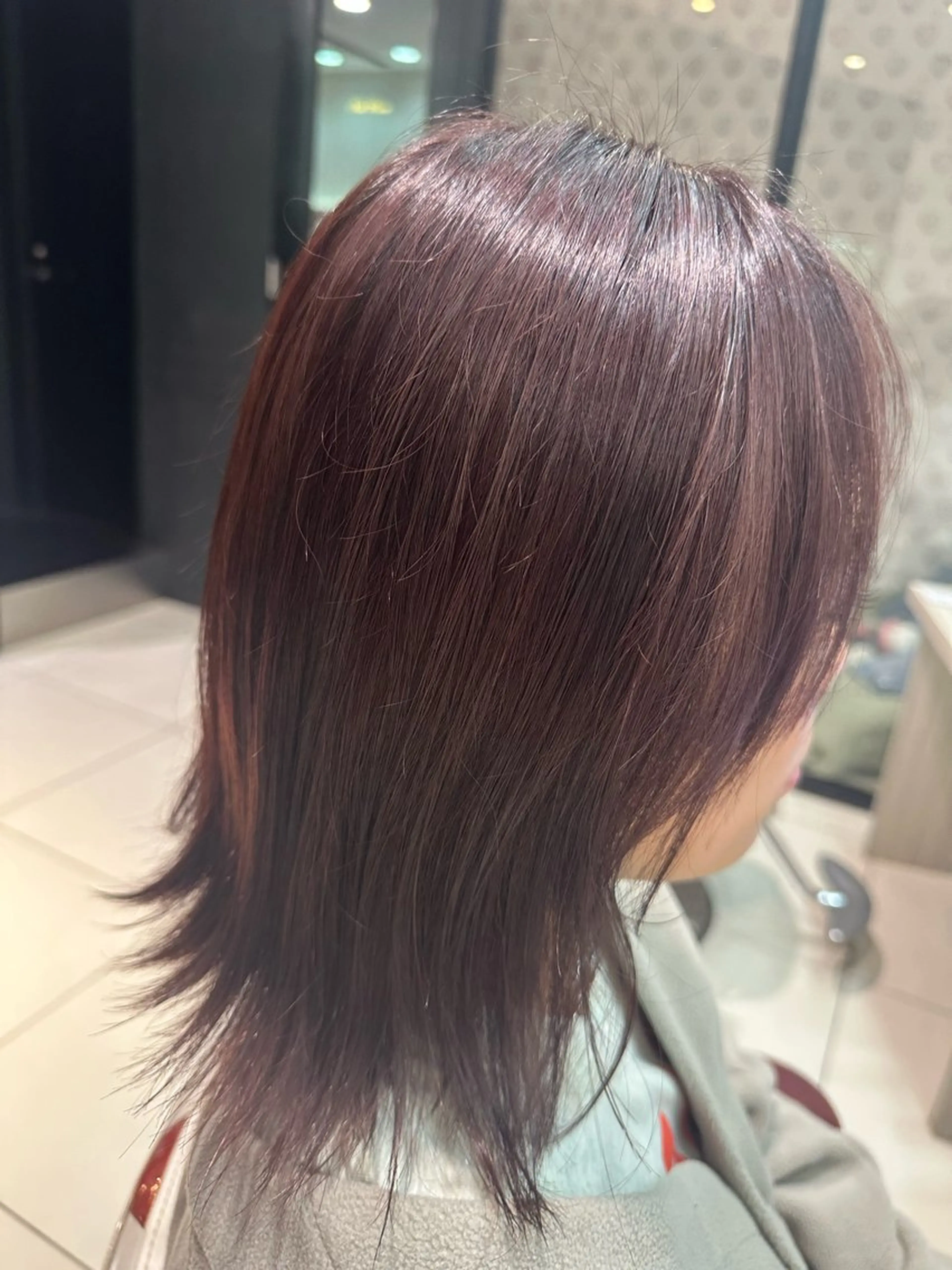 ミディアム カラー ブラウンカラー ピンクカラー ピンクブラウン ヘアカラー 市川透明感カラー &パーマ美容師Kaiのヘアスタイル