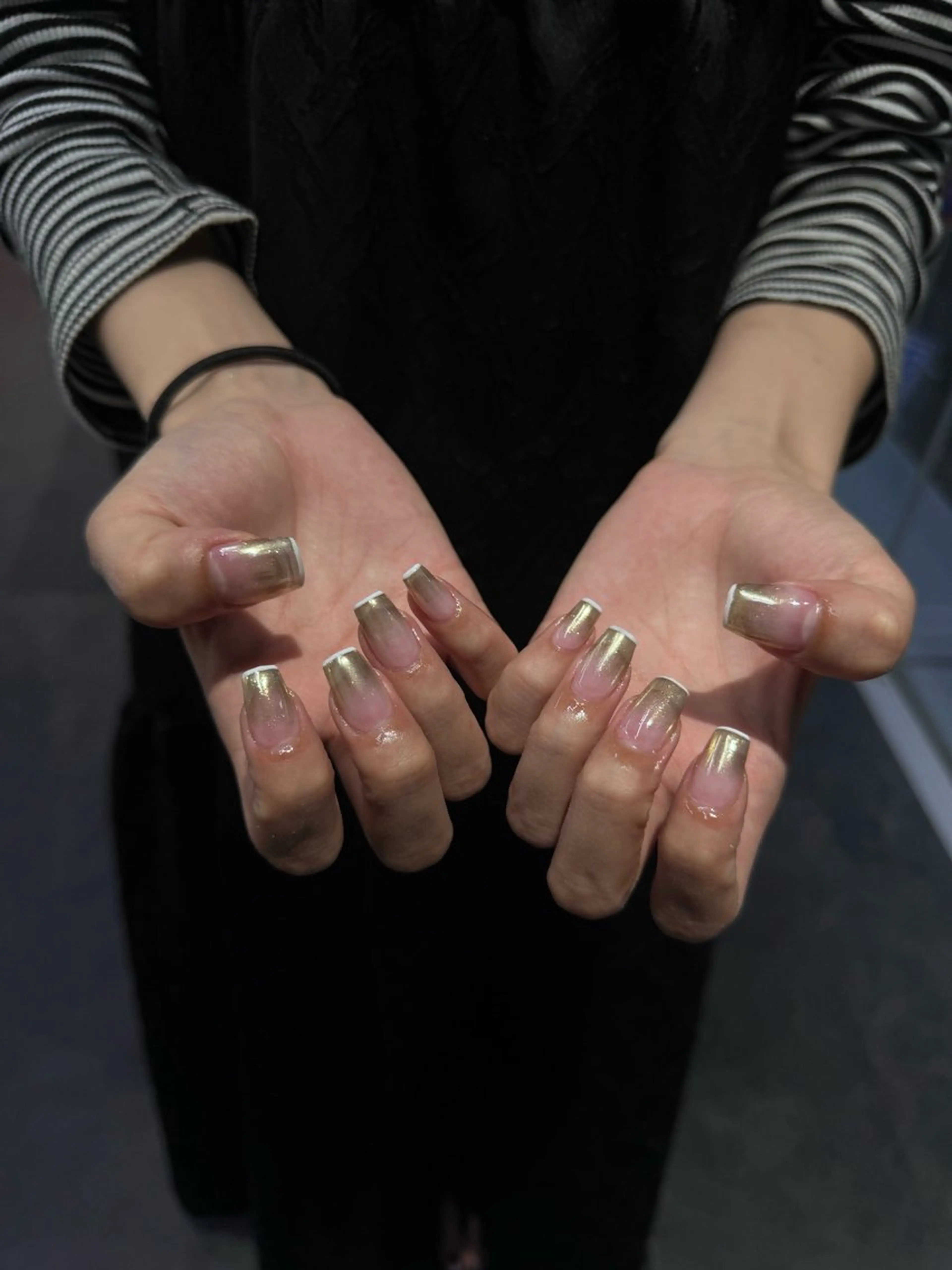 ネイル フレンチネイル マグネットネイル メンズネイル ニュアンスネイル ワンカラーネイル ハンドネイル GRANDE大須 Cecil💜のネイルデザイン